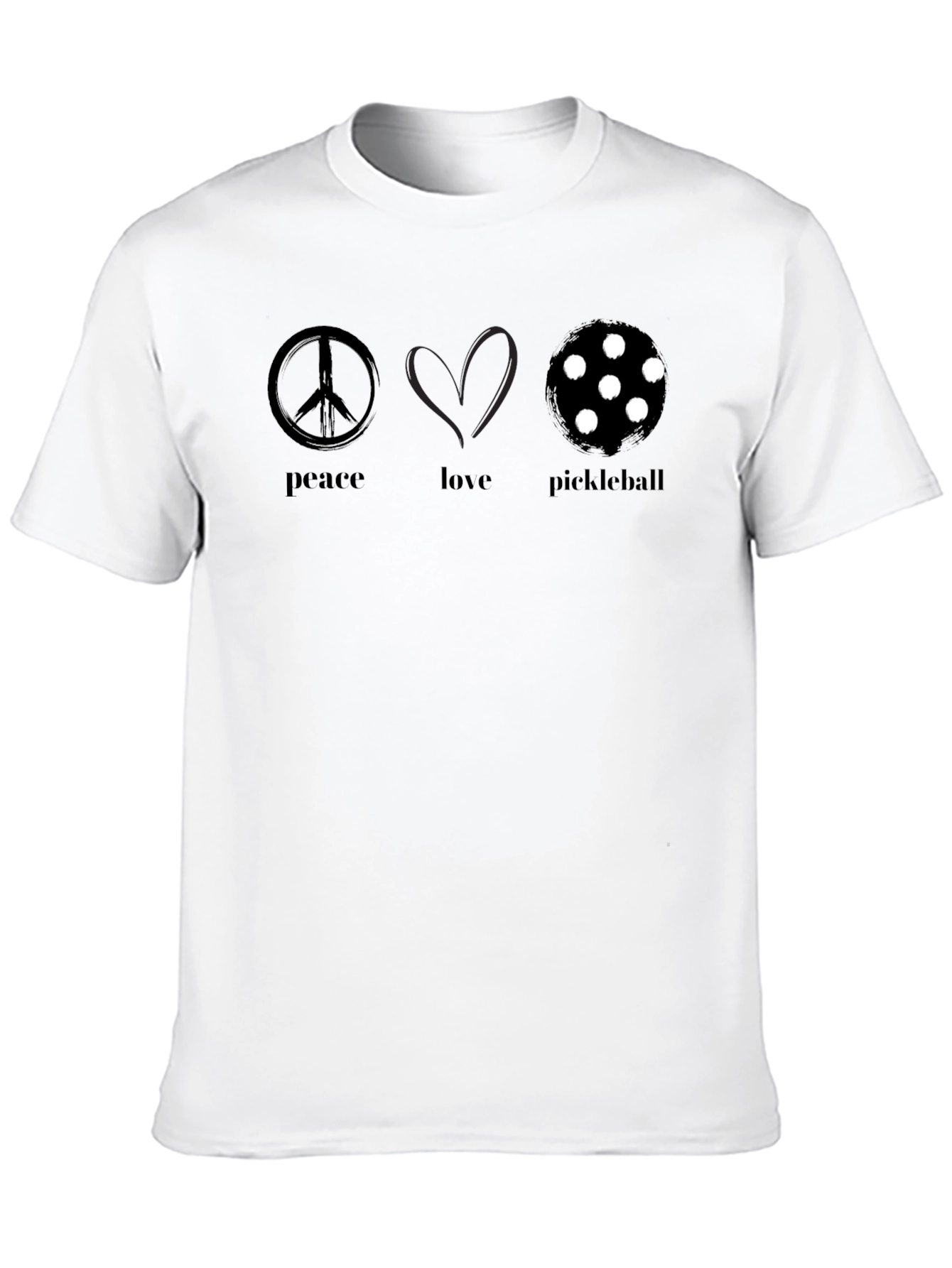 Black Peace Love Pickleball T-Shirt - Stylish & Comfortable view 10