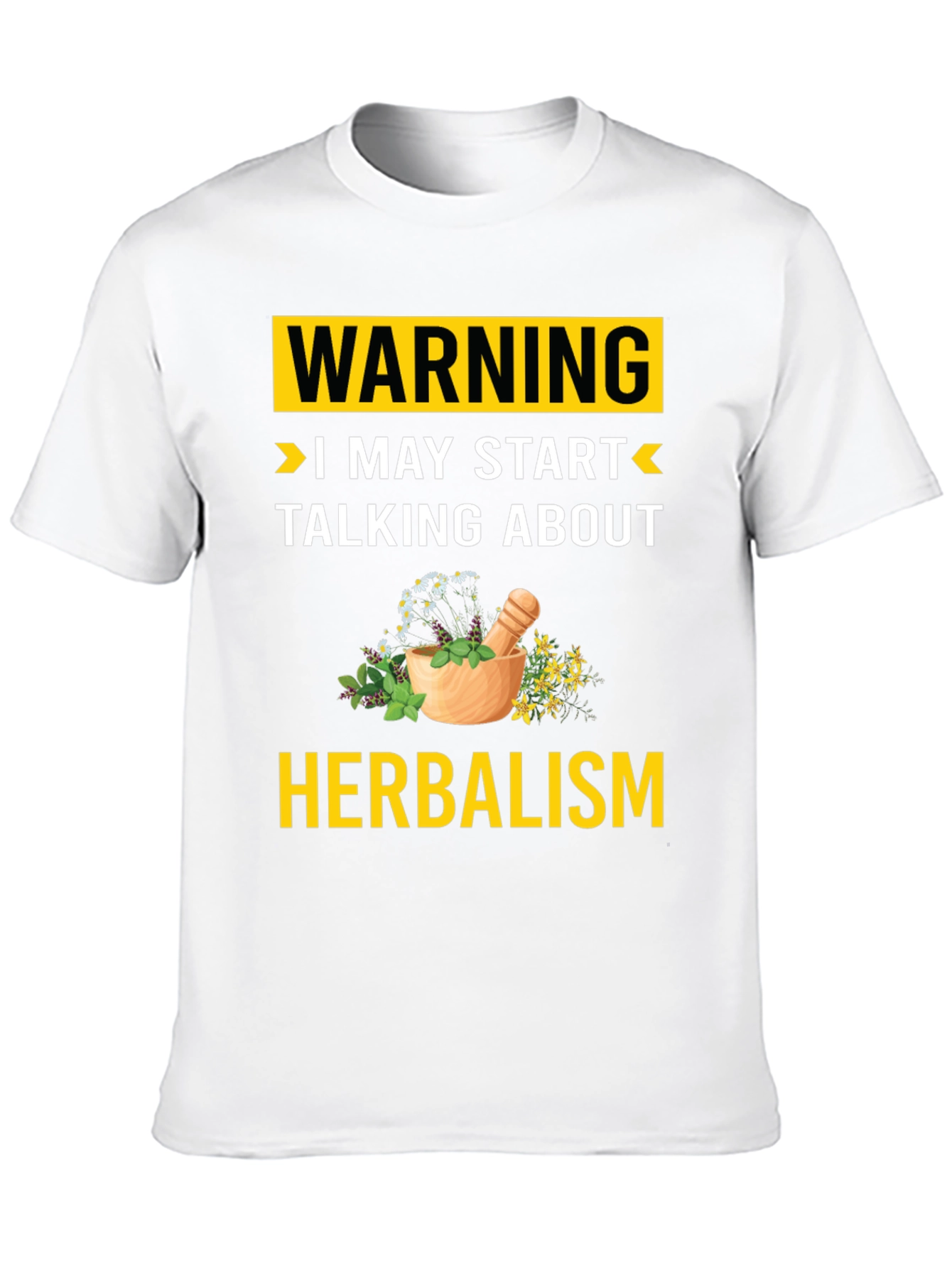 Black Herbalism Warning T-Shirt - Funny Herbalist Gift view 10