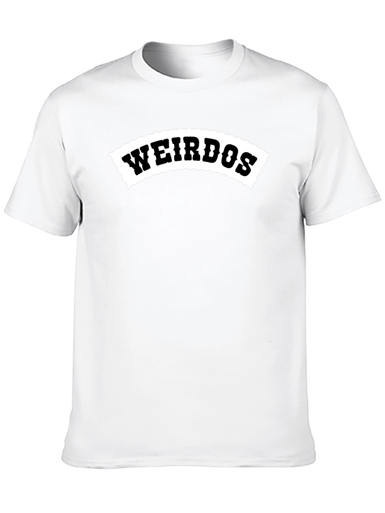 Black "Weirdos" Graphic T-Shirt - Black Crew Neck Tee view 10
