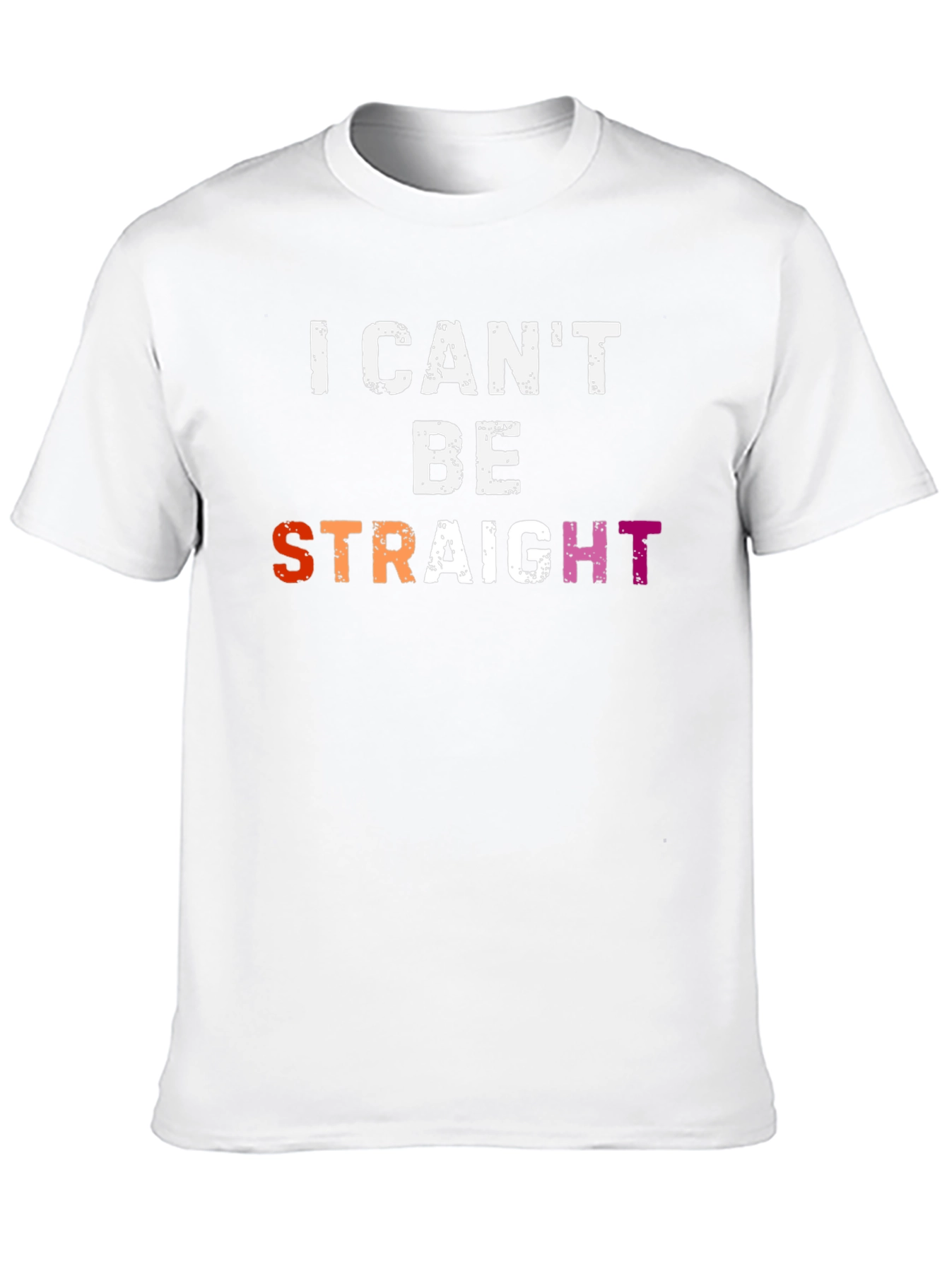 Black I Can't Be Straight T-Shirt - Pride LGBTQ Apparel view 10