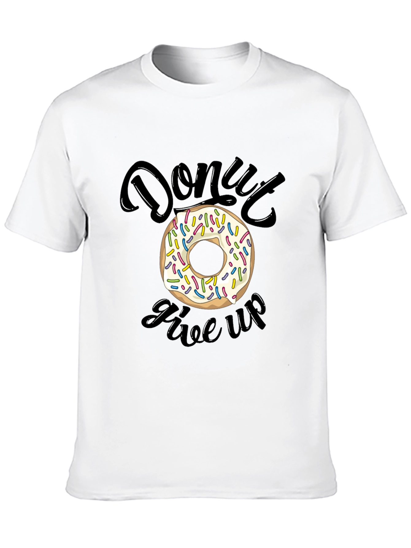 Black Donut Give Up Graphic Tee - Unisex T-Shirt view 10