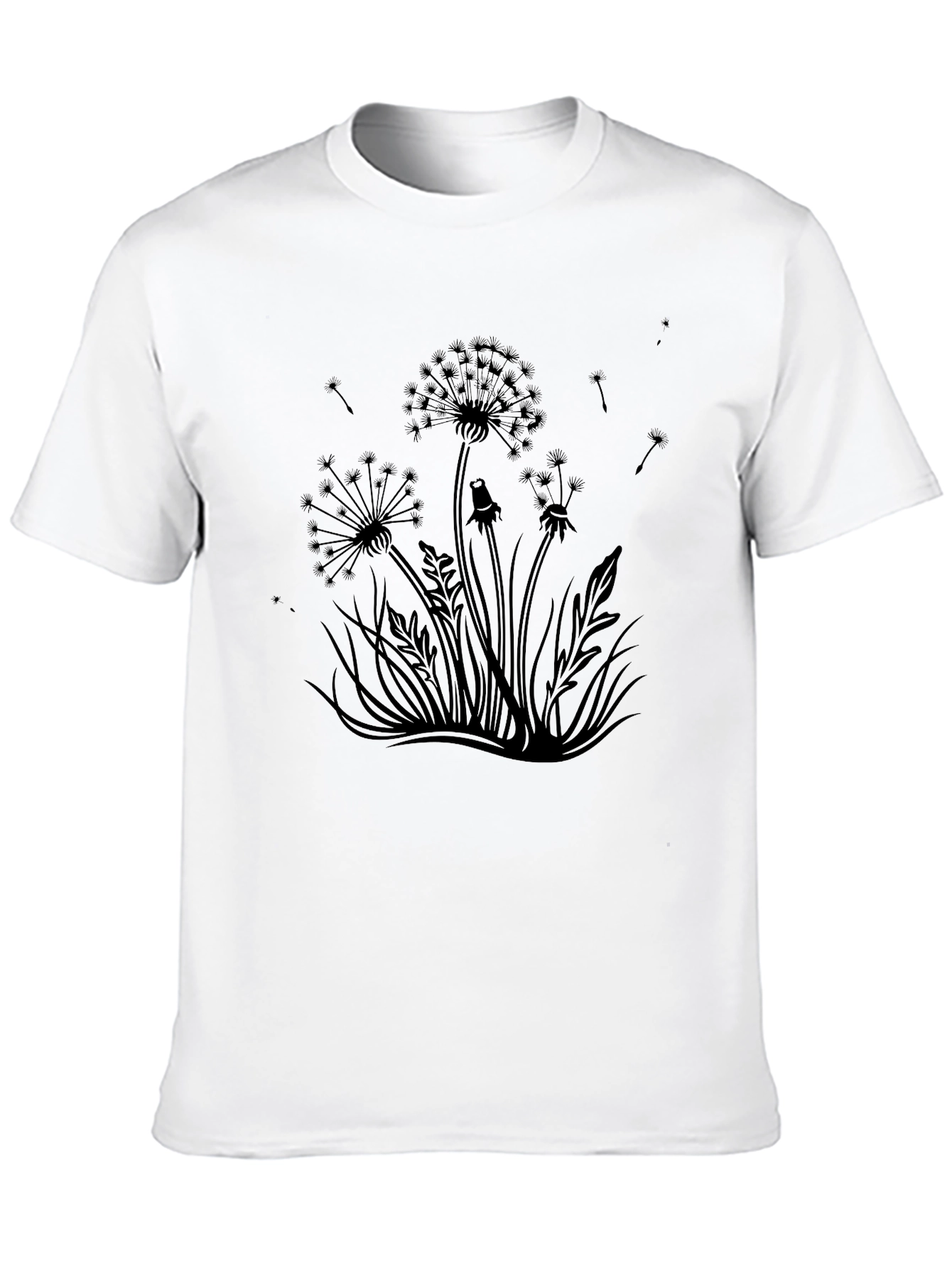 Black Dandelion Graphic Black T-Shirt view 10