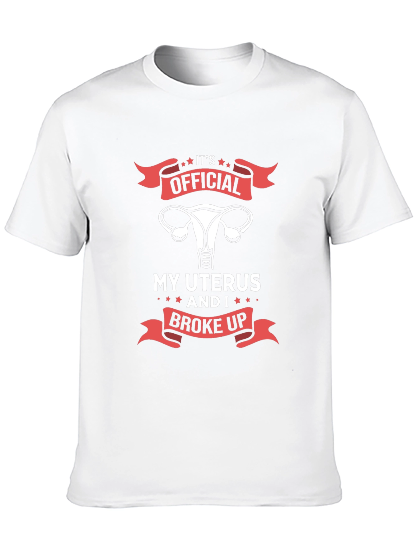 Black It's Official My Uterus and I Broke Up T-Shirt view 10