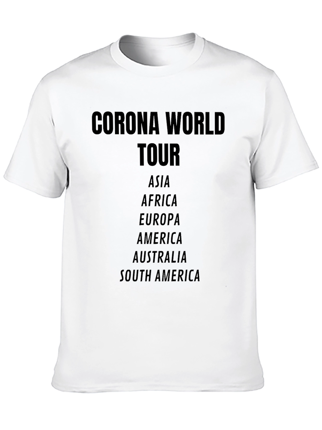 Black Corona World Tour Black Graphic T-Shirt view 10