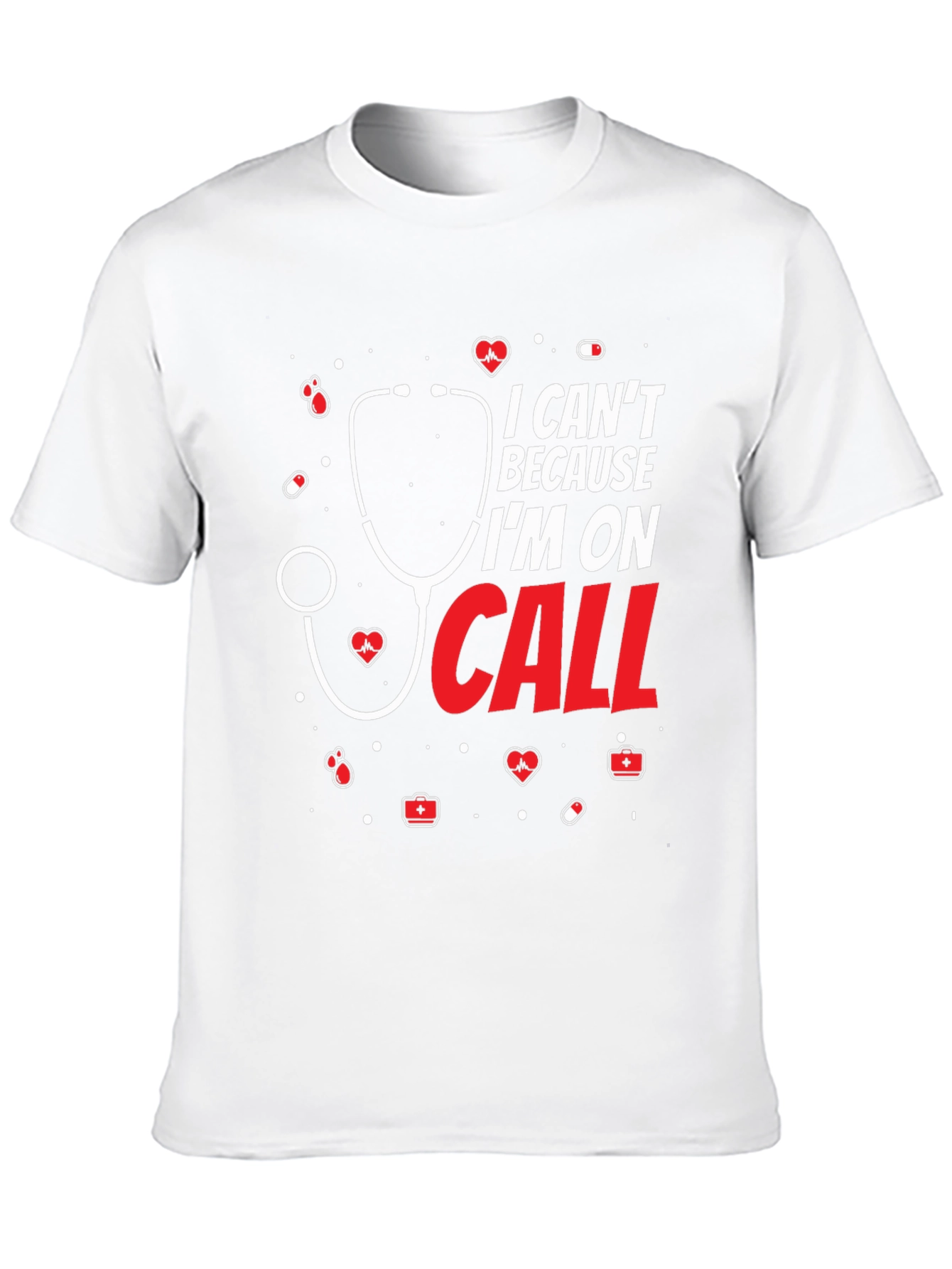 Black On Call Nurse T-Shirt - Medical Staff Apparel view 10