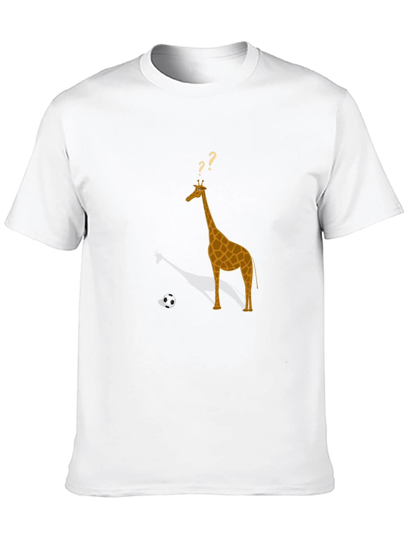 Black Giraffe Soccer T-Shirt - Black Cotton Tee view 10