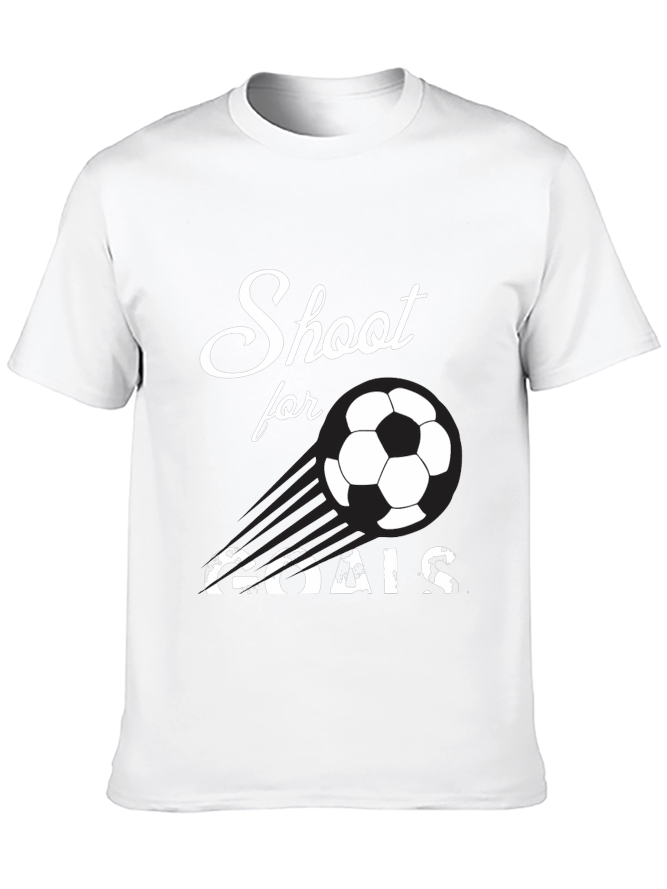 Black Shoot for Goals Soccer T-Shirt view 10
