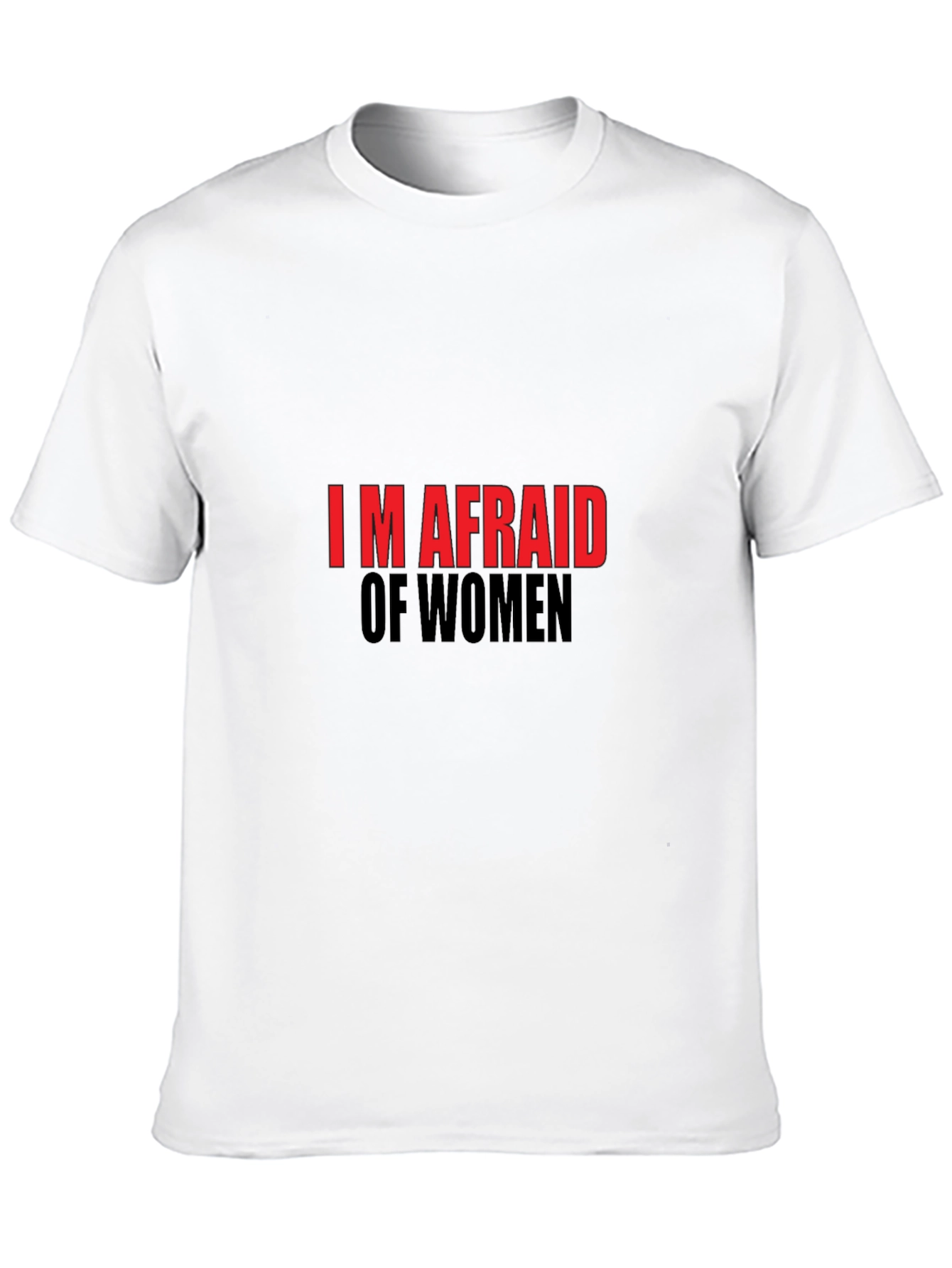 Black I'm Afraid of Women Graphic Tee - Black Cotton view 10