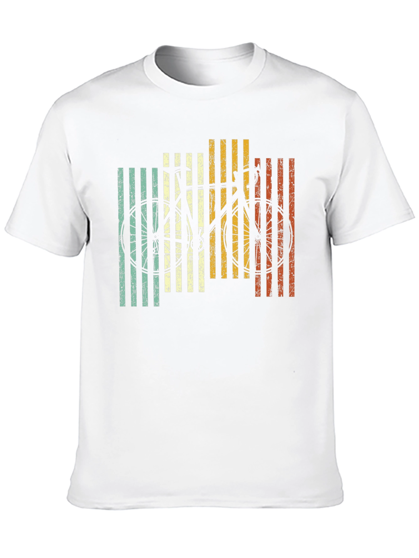 Black Retro Bicycle Graphic Tee - Vintage Style Black T-Shirt view 10