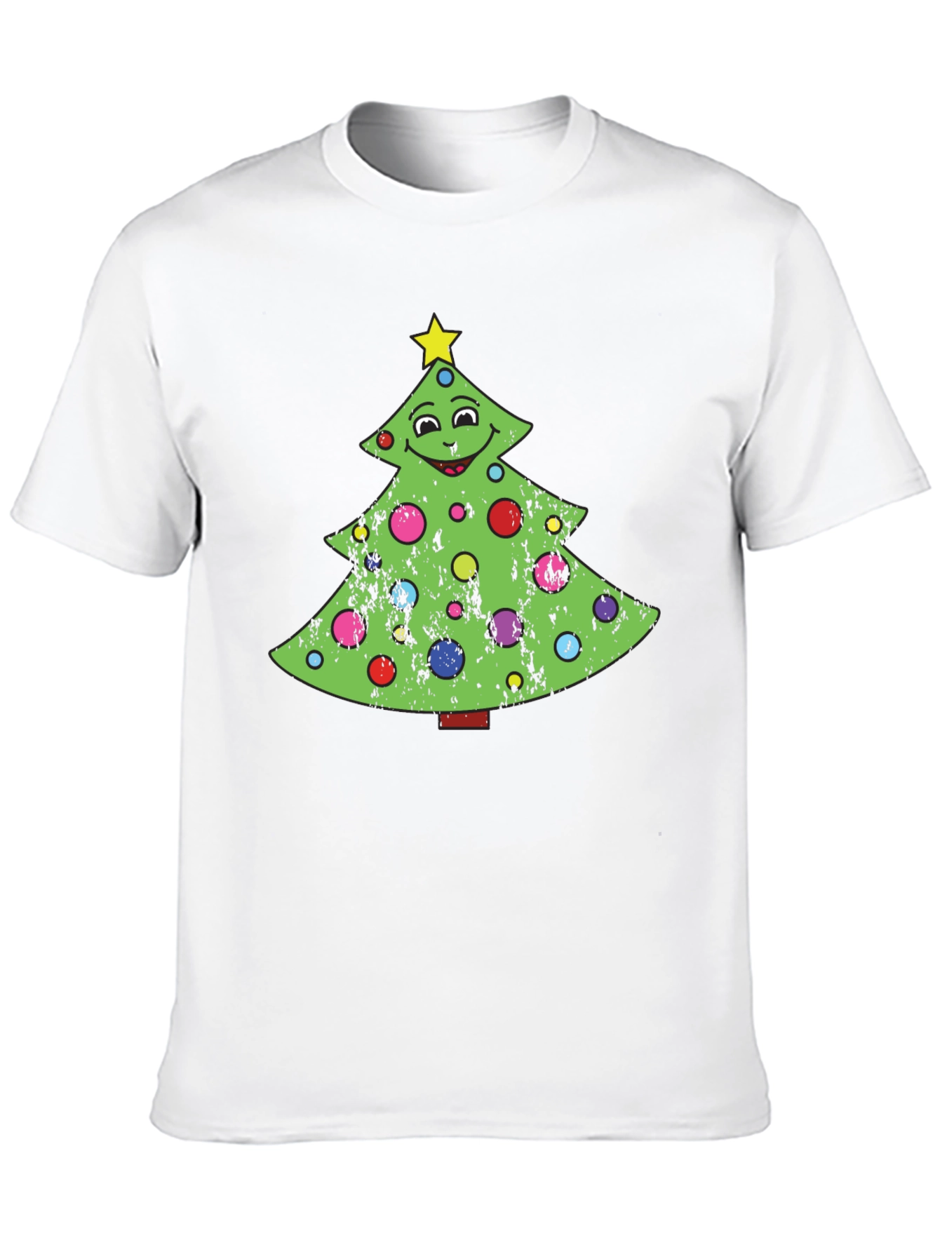 Black Festive Christmas Tree Graphic Tee - Holiday Style view 10