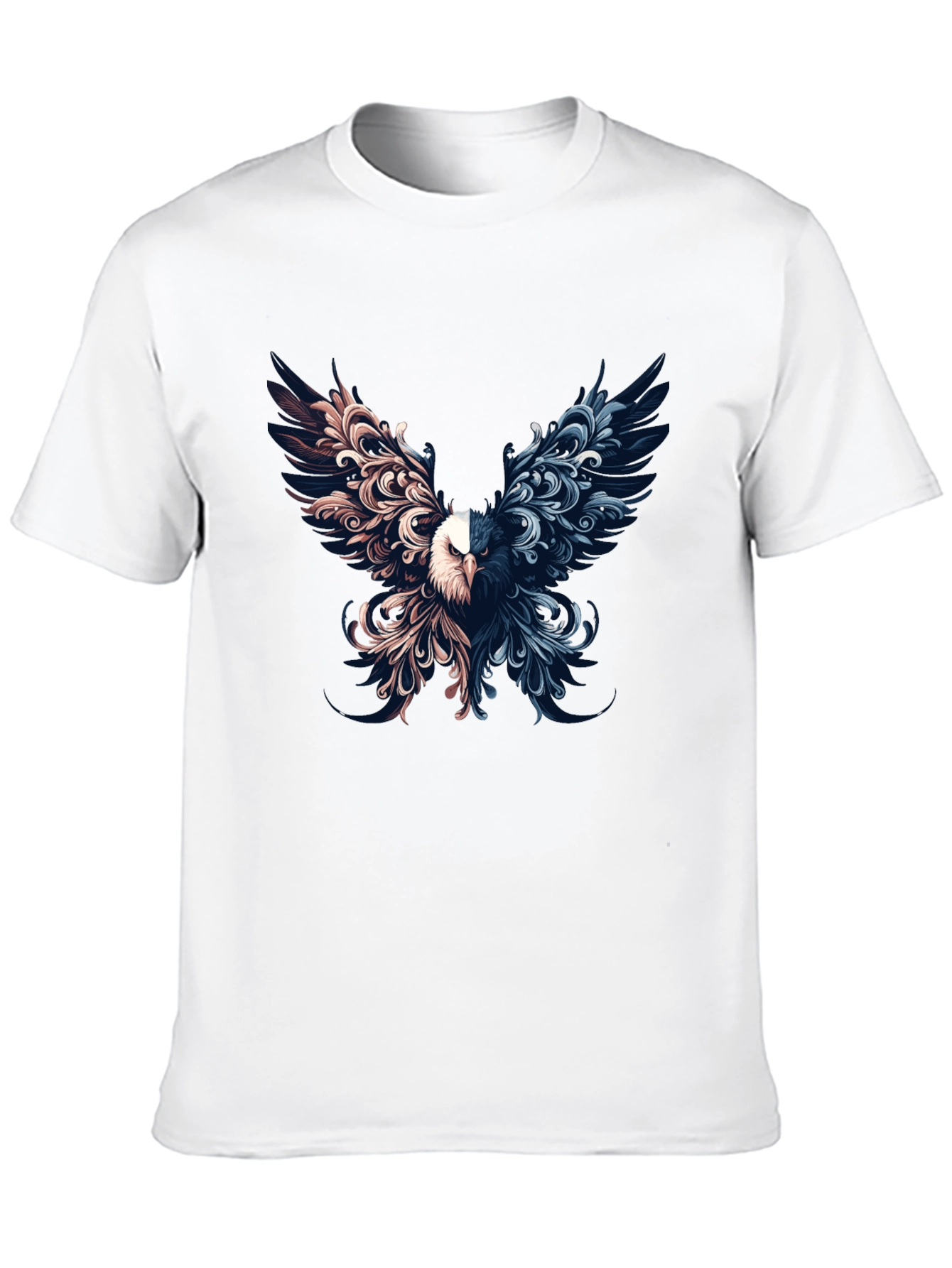 Black Artistic Eagle Graphic Print Tee view 10