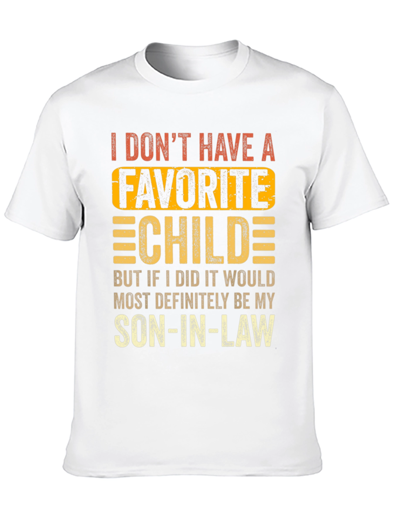 Black Funny "Son-in-Law is My Favorite Child" Black T-Shirt view 10