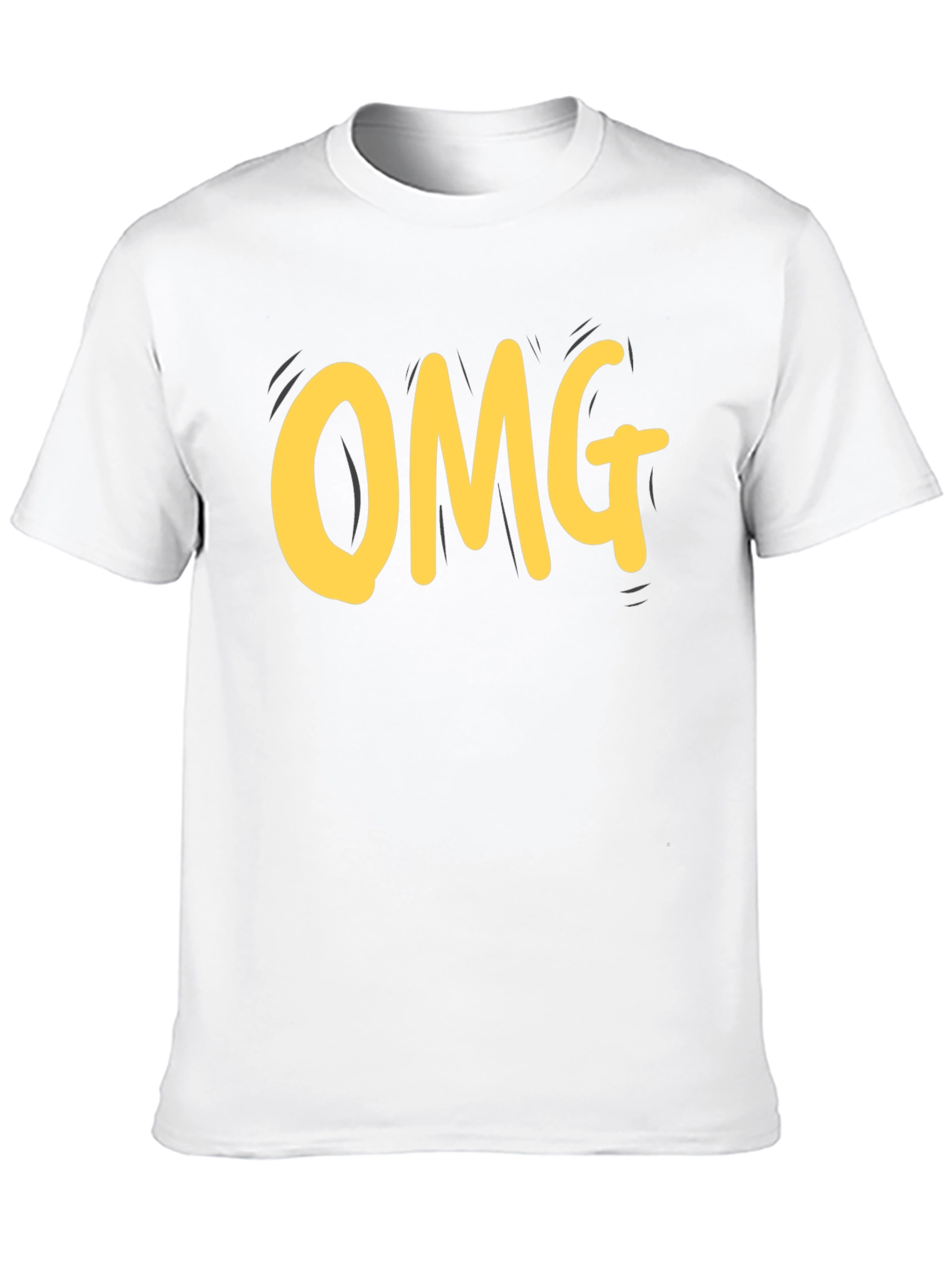 Black OMG T-Shirt - Classic Black Cotton Tee view 10