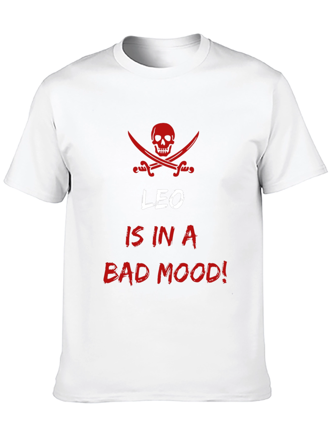 Black Leo Bad Mood Black T-Shirt view 10