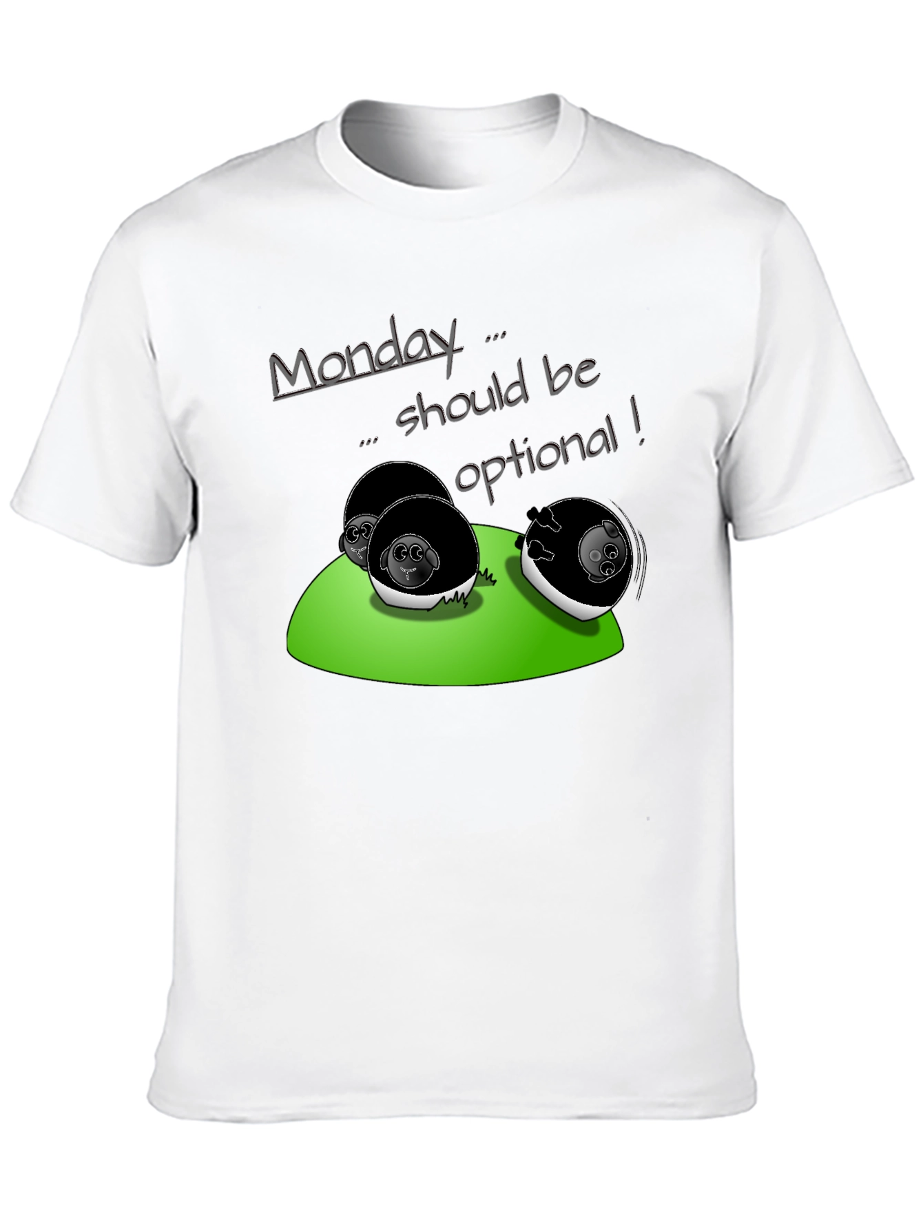 Black Monday Should Be Optional T-Shirt - Fun & Casual Tee view 10