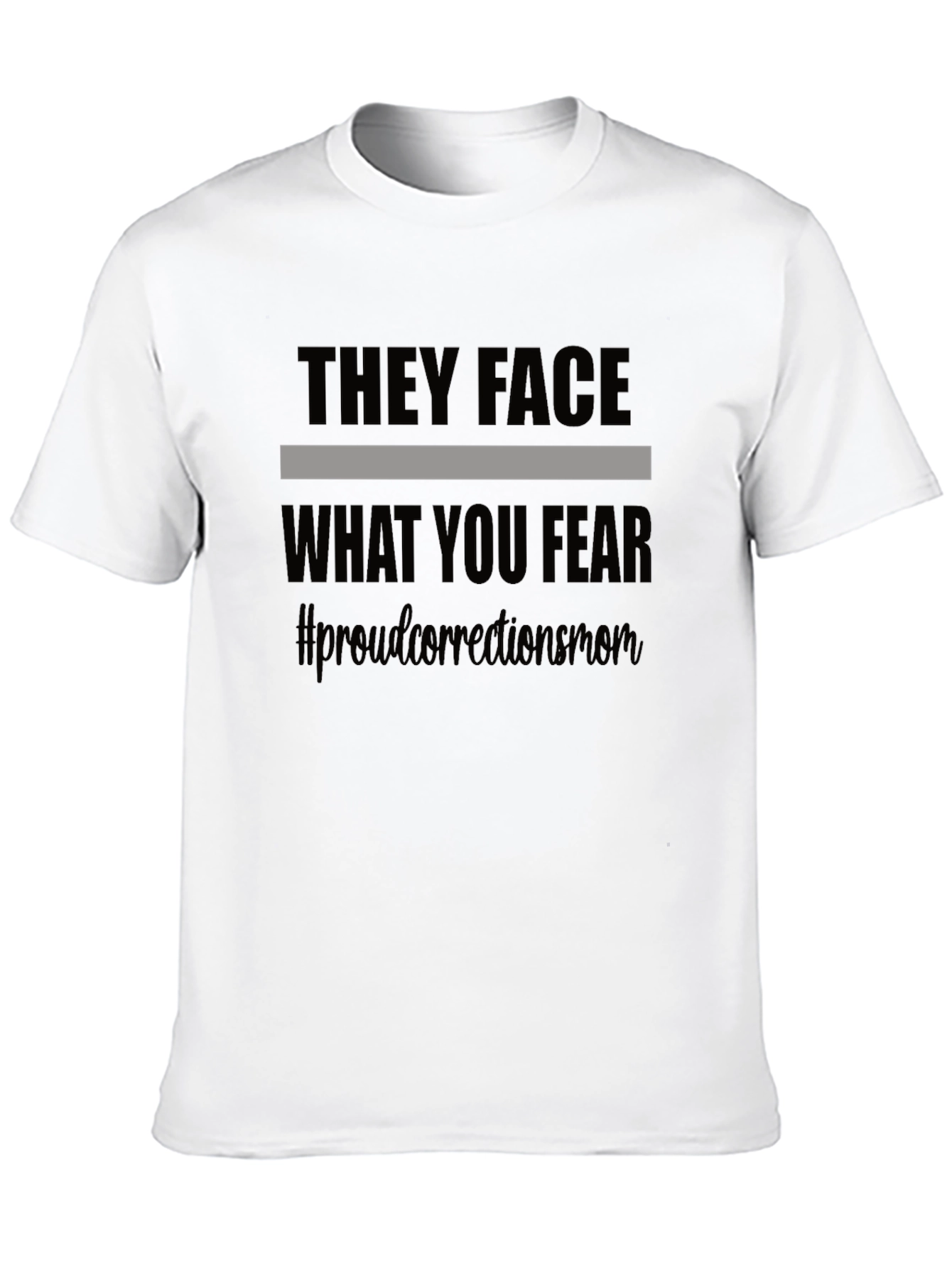 Black Corrections Officer Mom T-Shirt - They Face What You Fear view 10