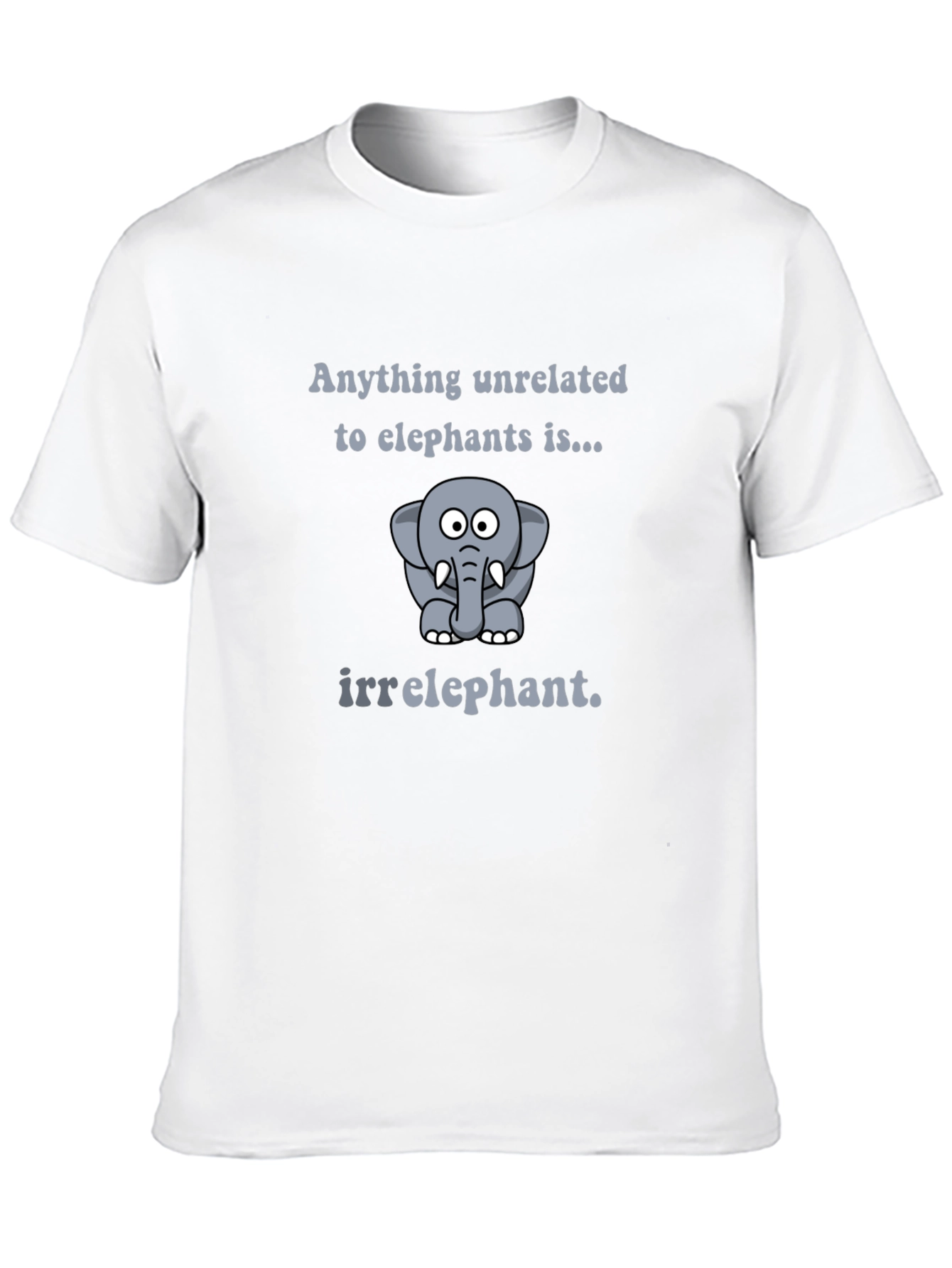 Black Irrelephant T-Shirt - Funny Elephant Pun Tee view 10