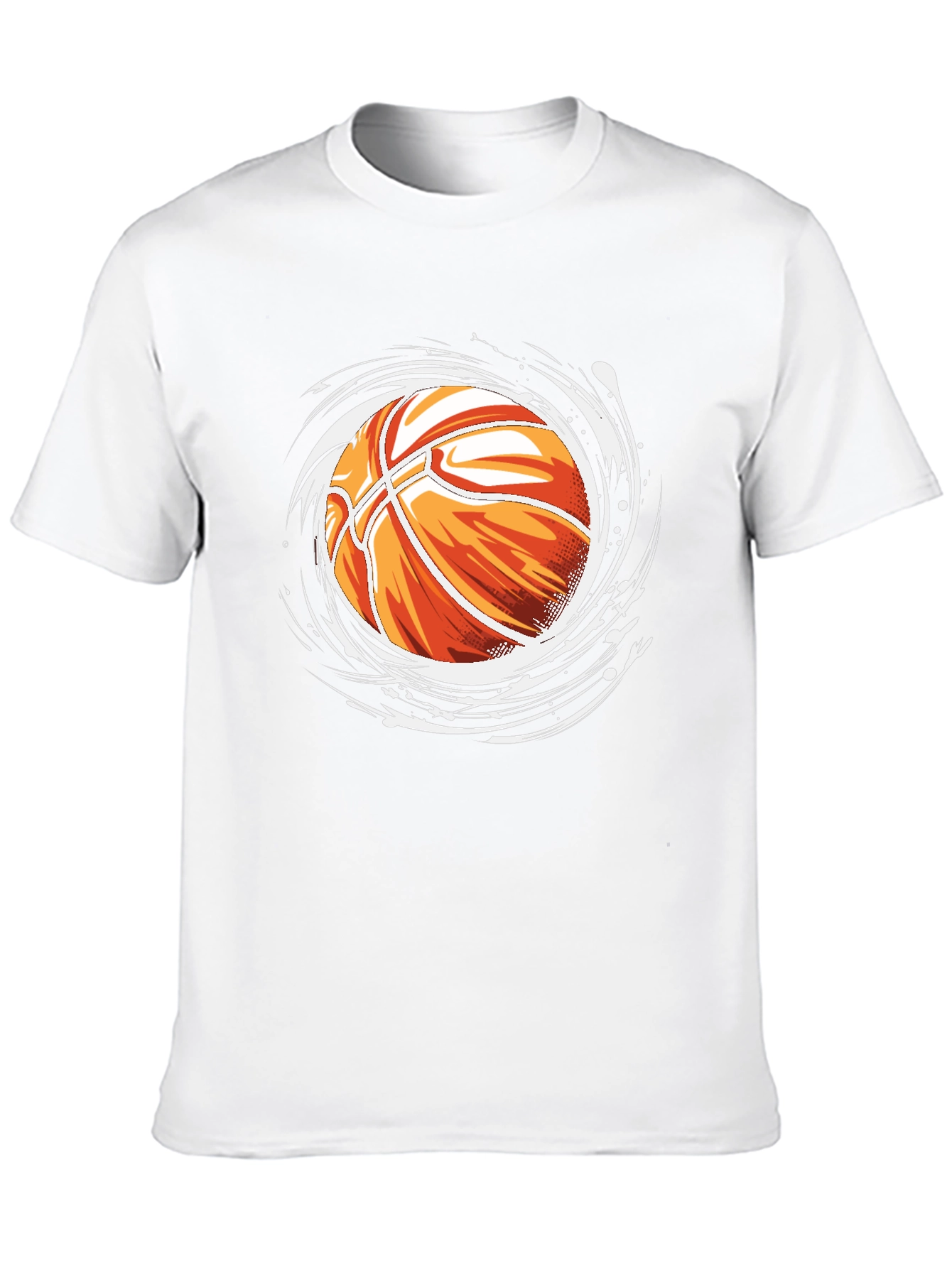 Basketball Graphic Tee - Black Cotton Blend - 10