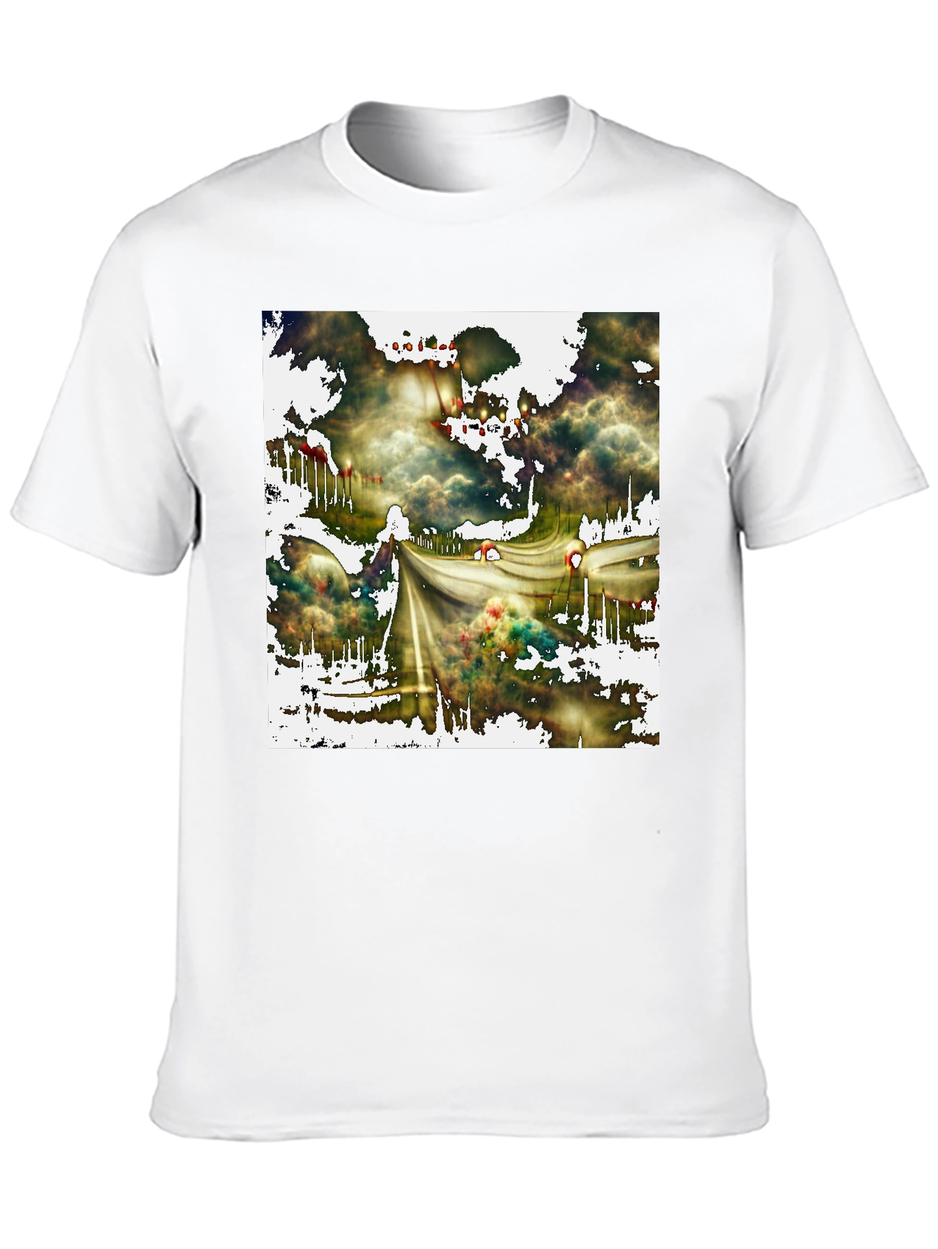 Black Abstract Road T-Shirt - Unique Graphic Tee view 10