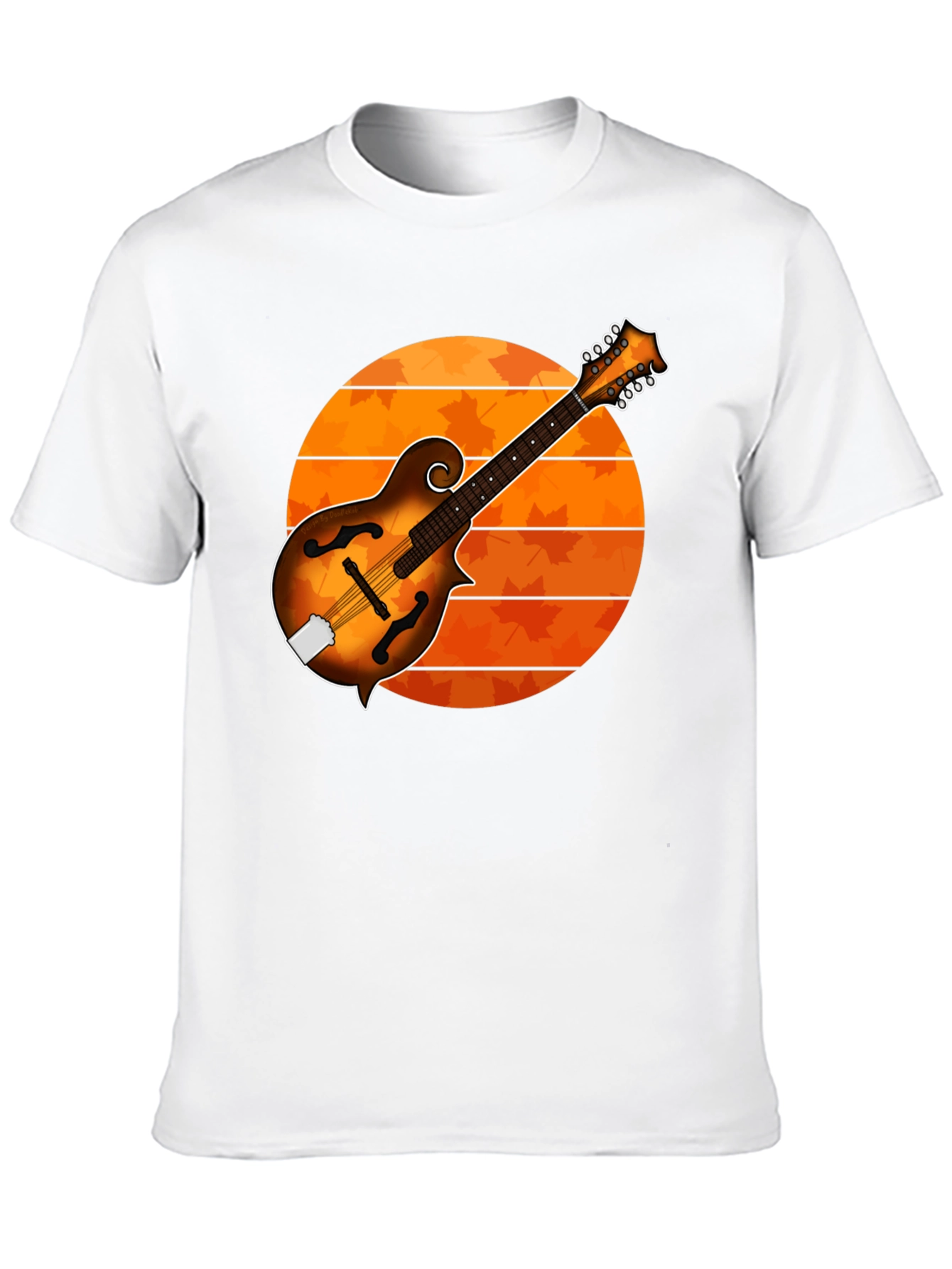 Black Mandolin Sunset Graphic Tee - Musician's Gift view 10