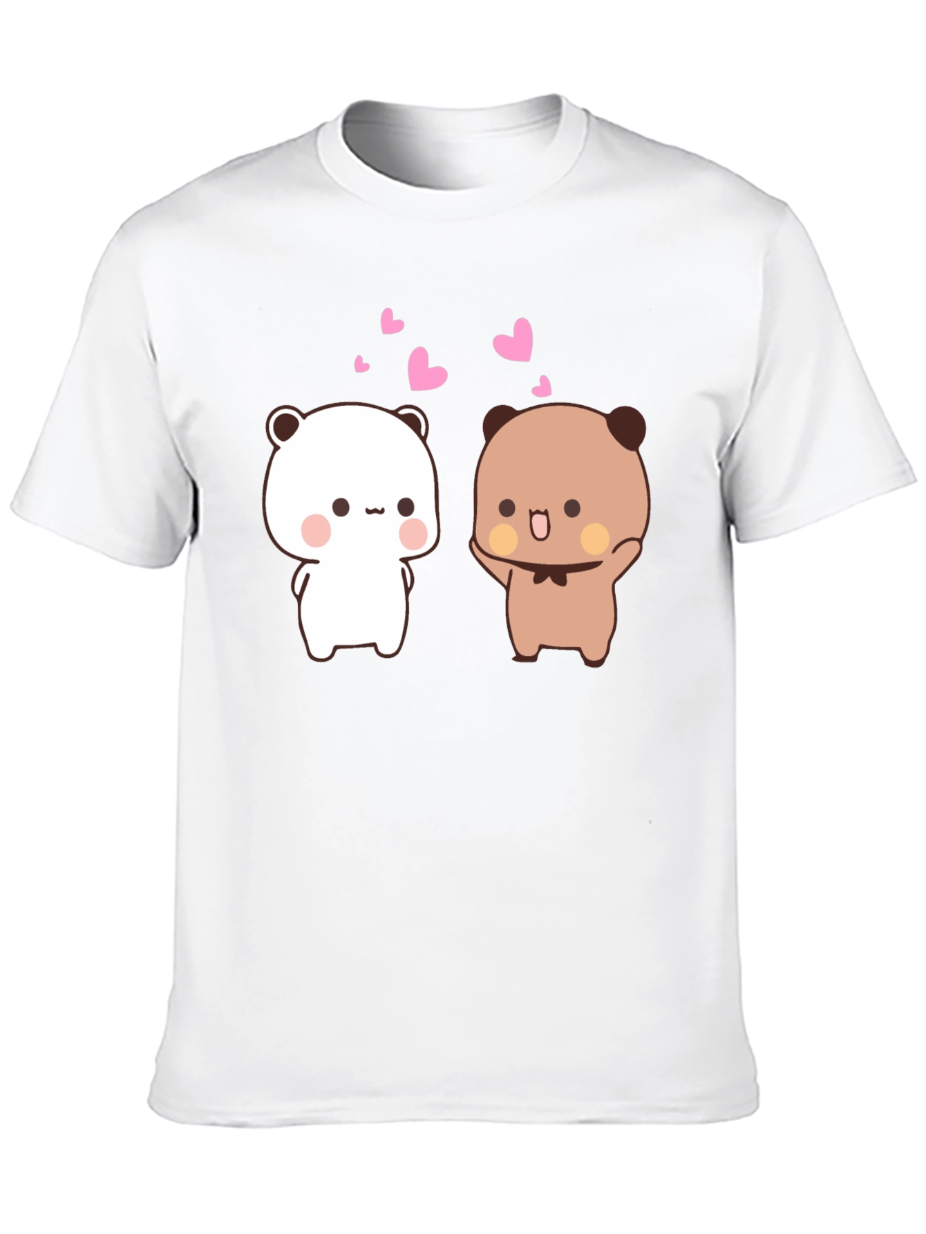 Black Cute Cartoon Bears Black T-Shirt view 10