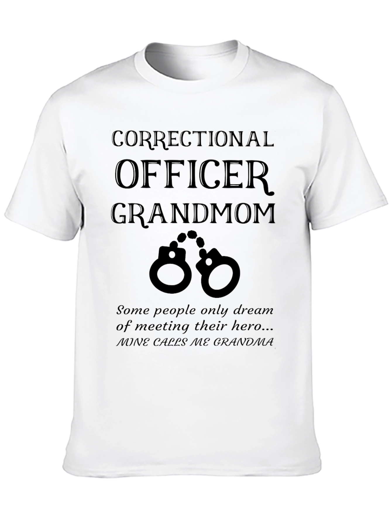 Black Correctional Officer Grandmom T-Shirt view 10