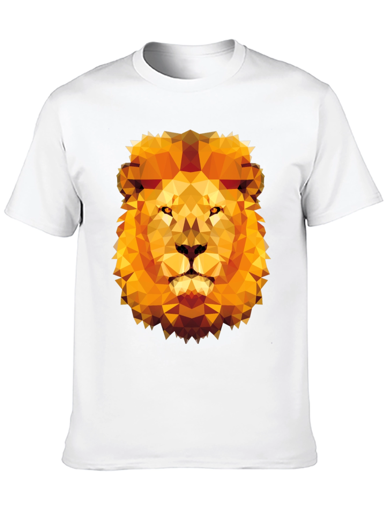 Black Geometric Lion Graphic Tee - Modern Style view 10