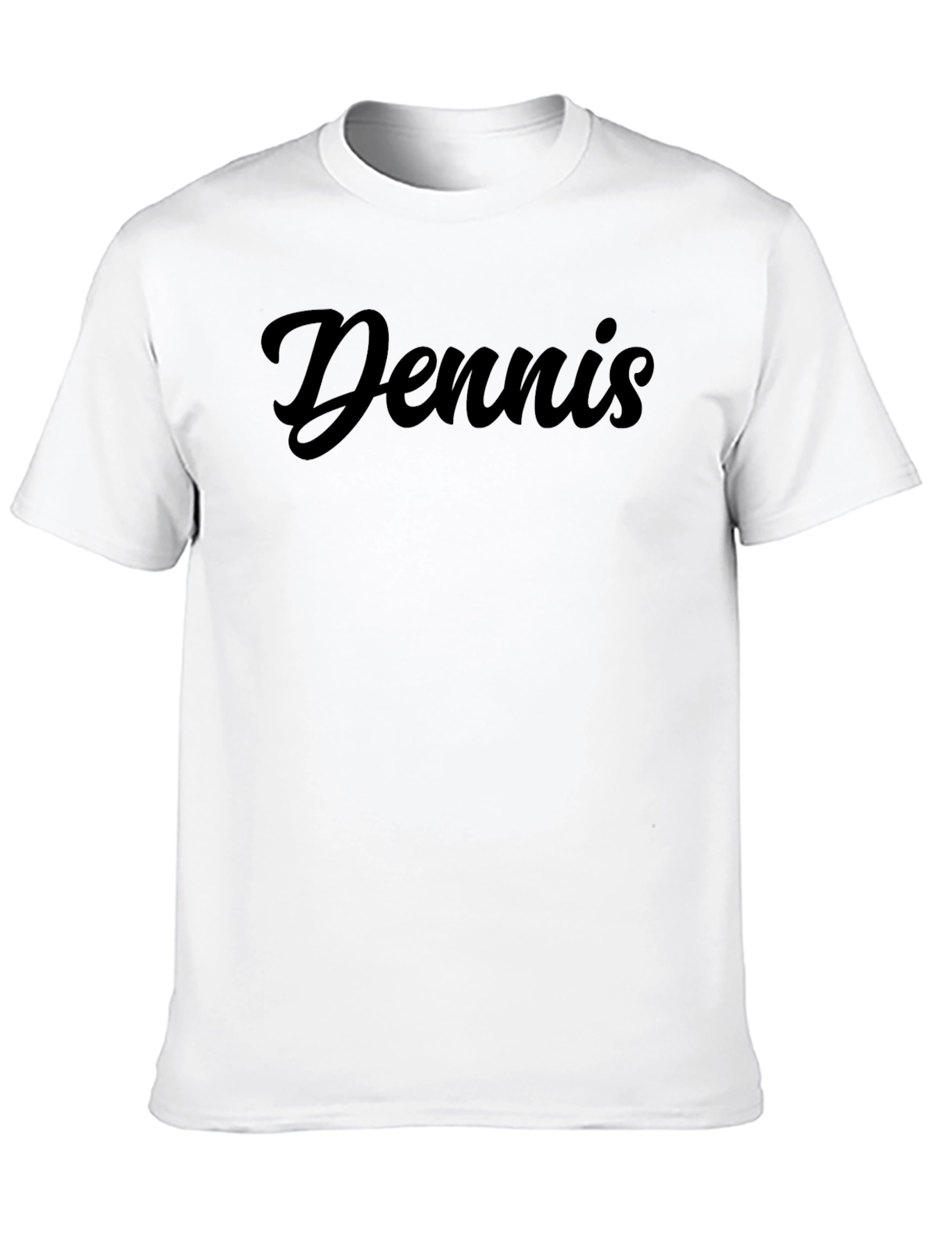 Black Dennis Custom Name T-Shirt - Stylish Personalized Apparel view 10