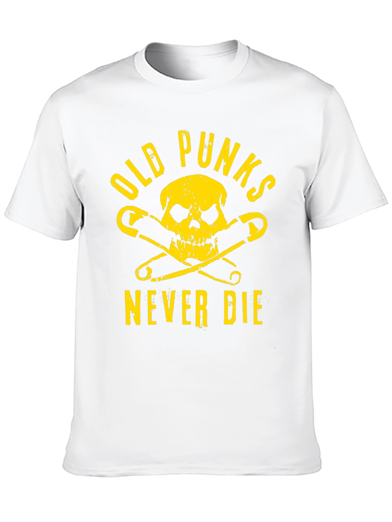 Black Old Punks Never Die T-Shirt view 10