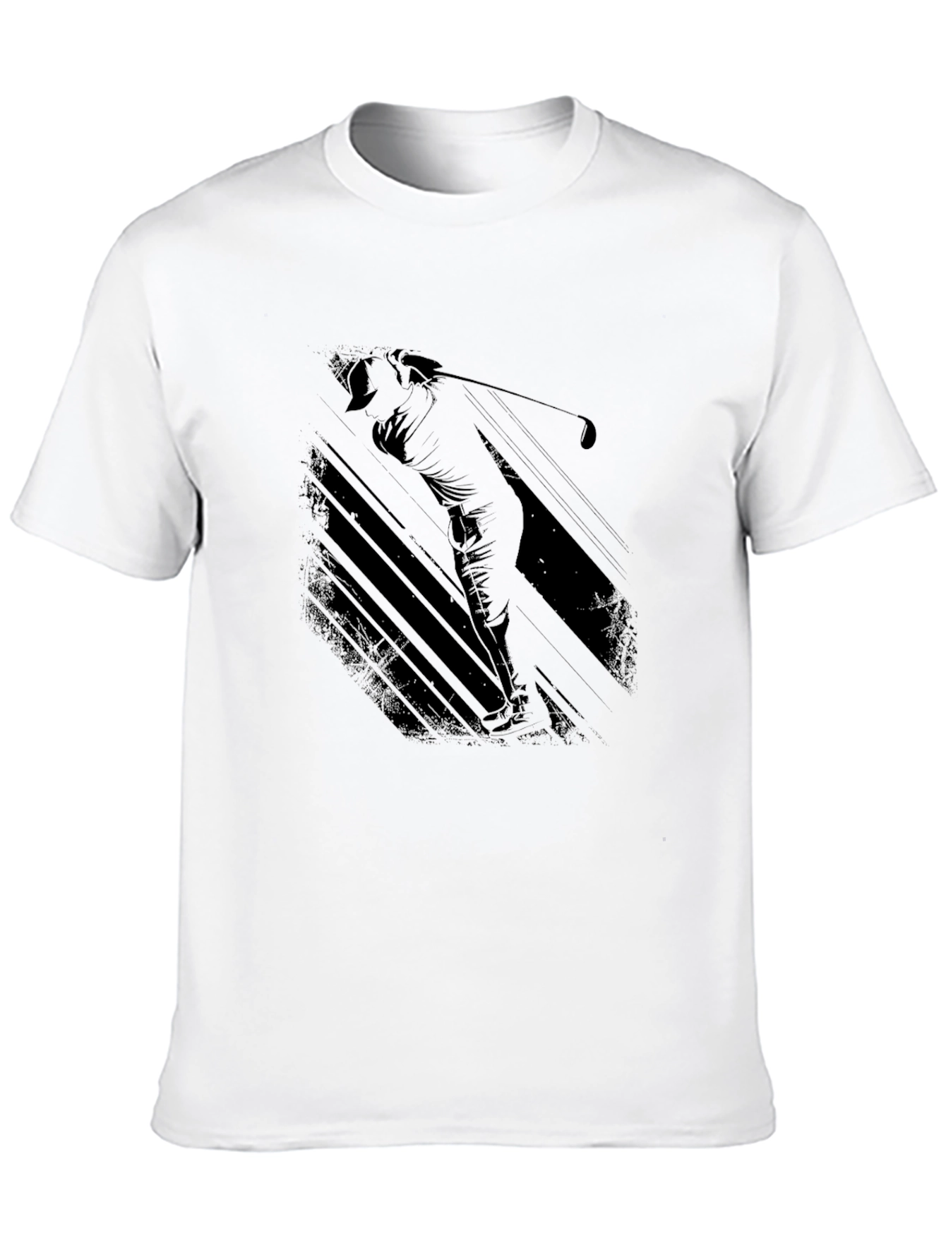 Black Golf Silhouette Black Graphic Tee view 10