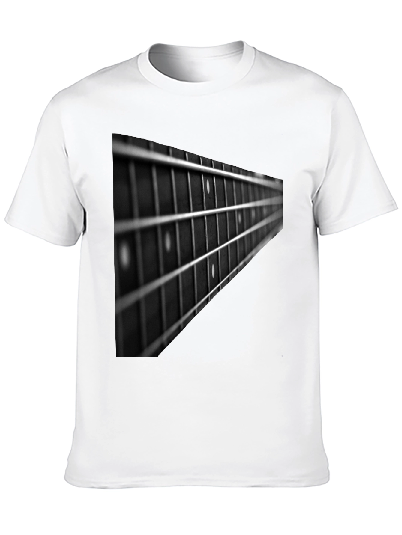 Black Guitar Fretboard Graphic Tee - Black view 10