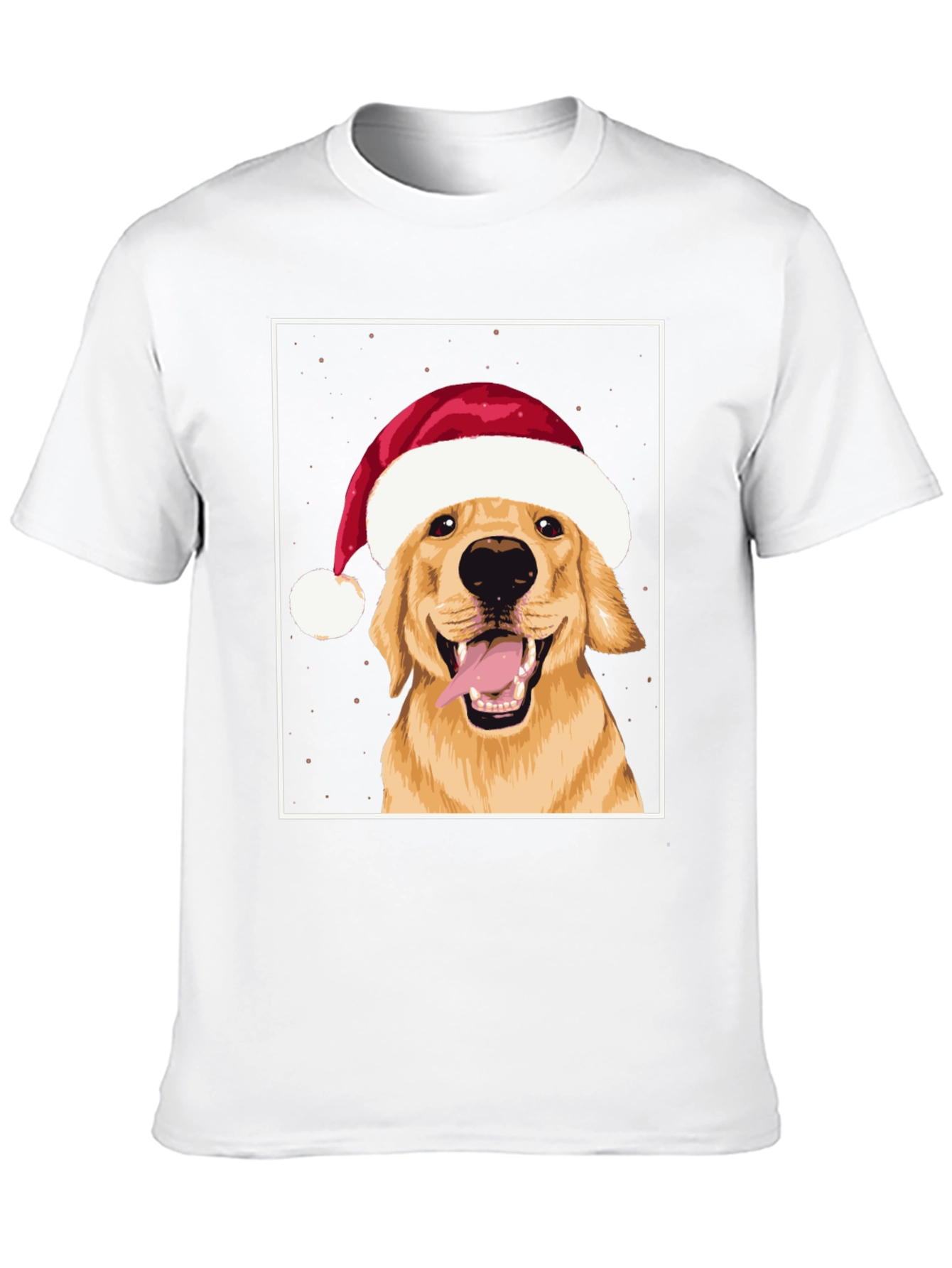 Black Dog in Santa Hat Graphic Tee - Holiday Cheer! view 10