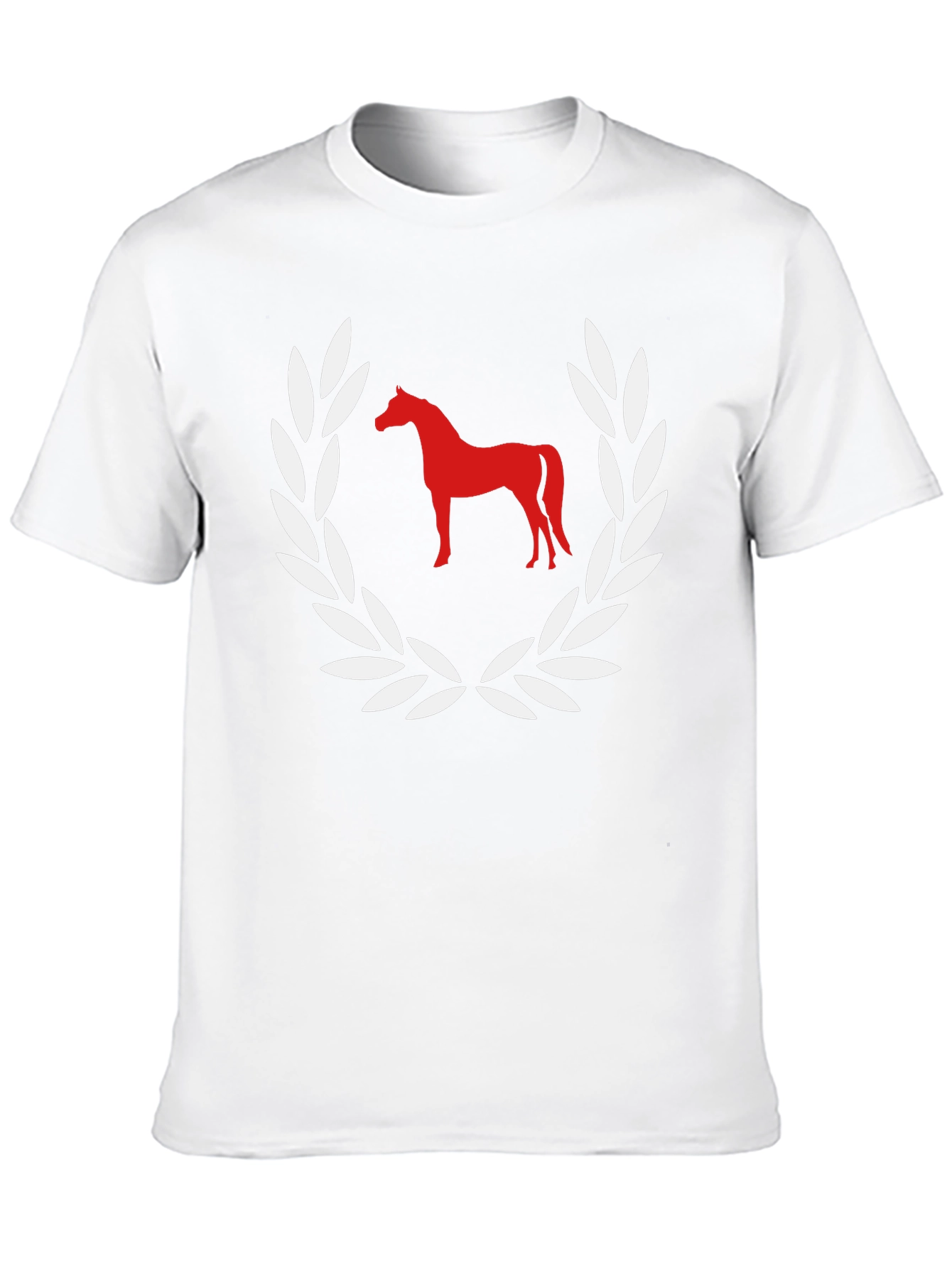 Black Horse Laurel Wreath Graphic Tee - Stylish Casual Shirt view 10