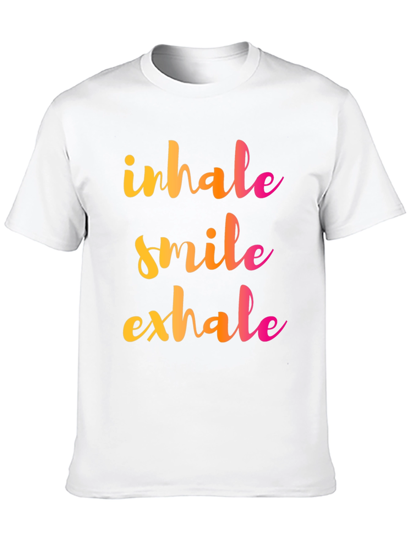 Black Inhale Smile Exhale Graphic Tee - Positive Vibes Shirt view 10