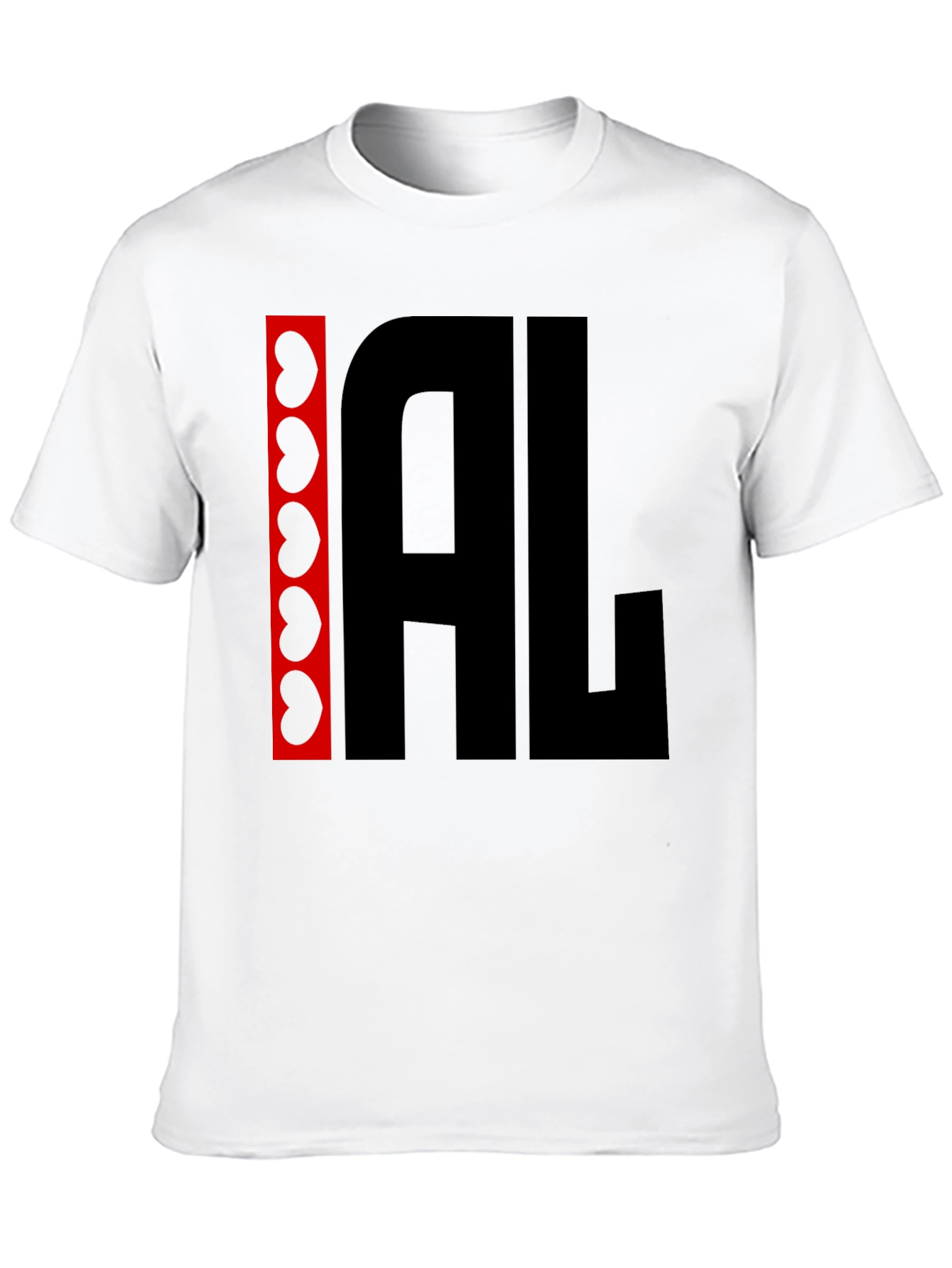 Black I Heart AL Graphic Tee - Black Cotton Shirt view 10