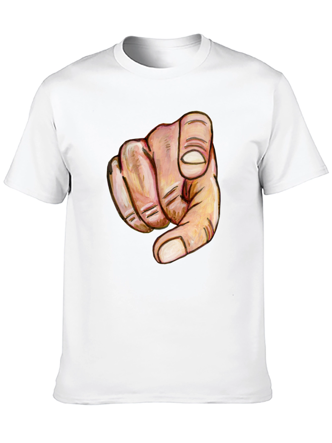 Black Pointing Finger Graphic Tee - Bold Statement Shirt view 10