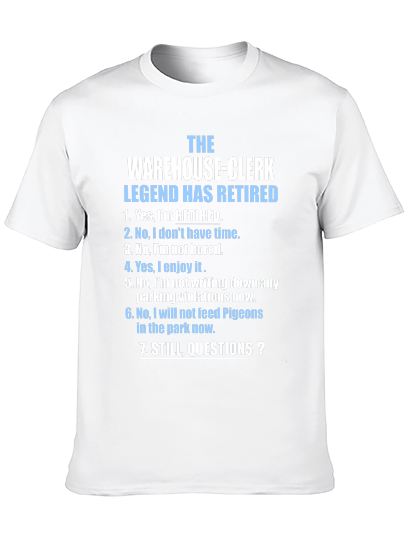 Black Retired Warehouse Clerk Legend T-Shirt view 10