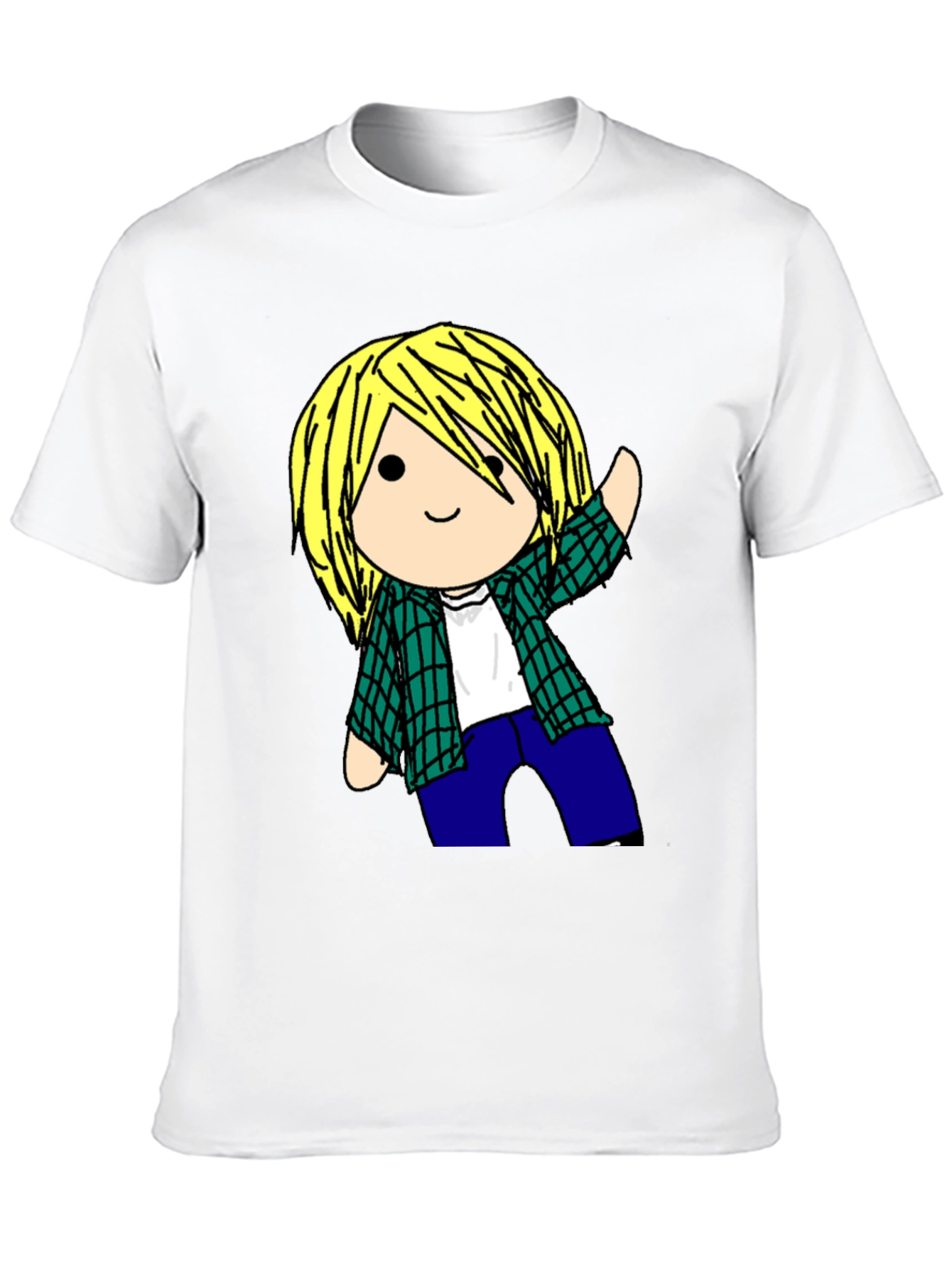 Black Cartoon Character Black T-Shirt view 10