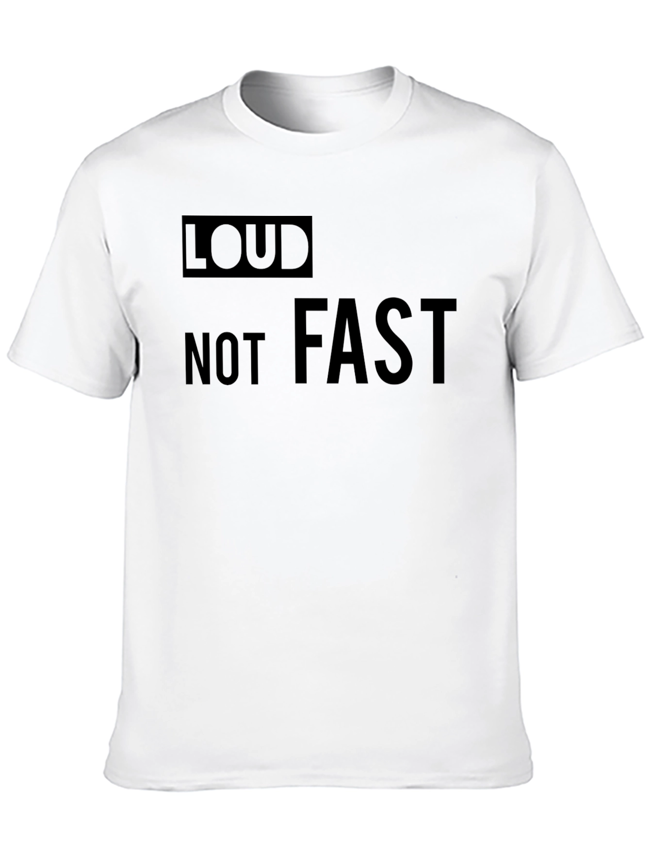 Black Loud Not Fast Graphic Tee - Black Cotton view 10