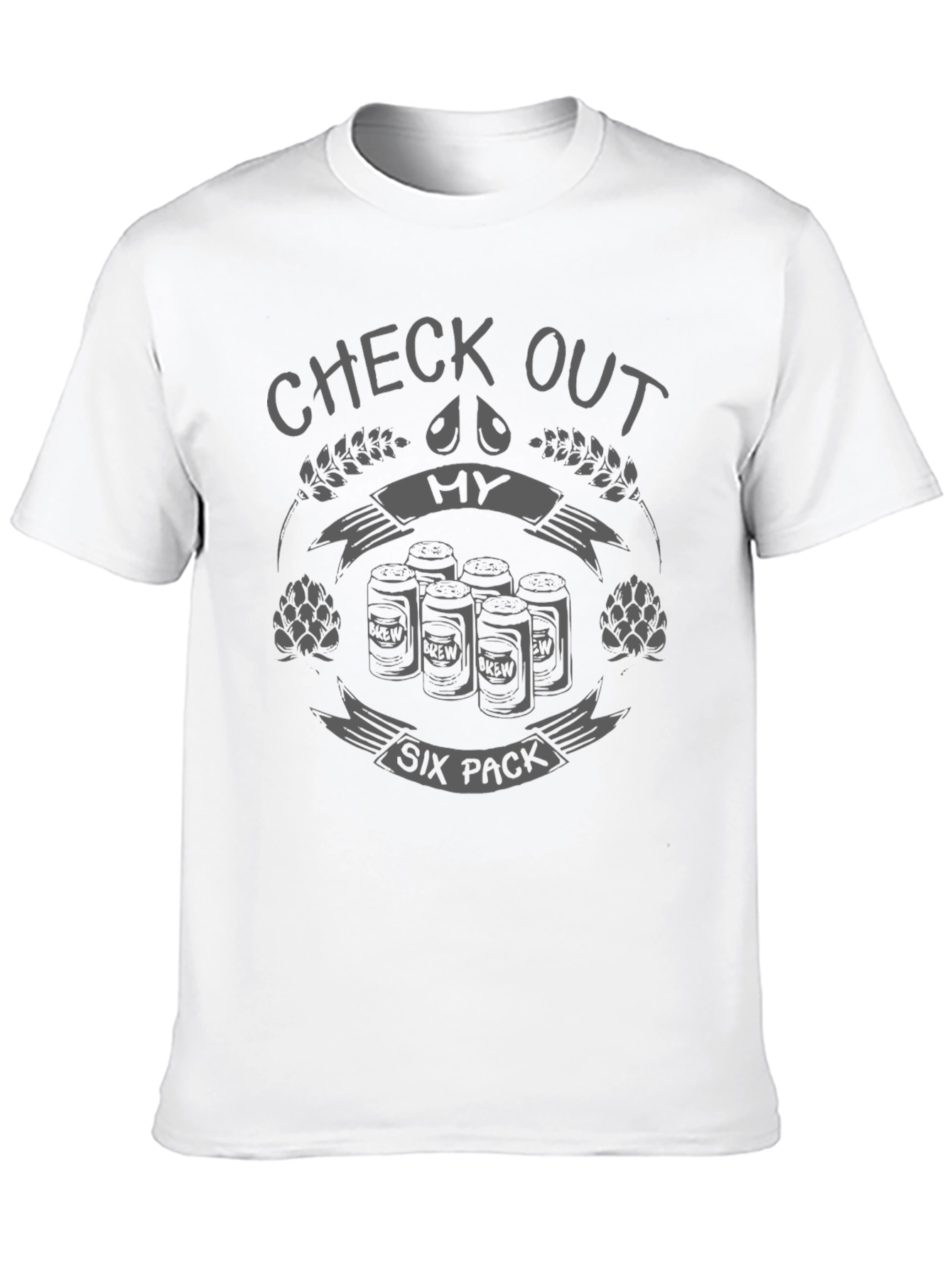 Black Check Out My Six Pack T-Shirt - Funny Beer Lover Tee view 10