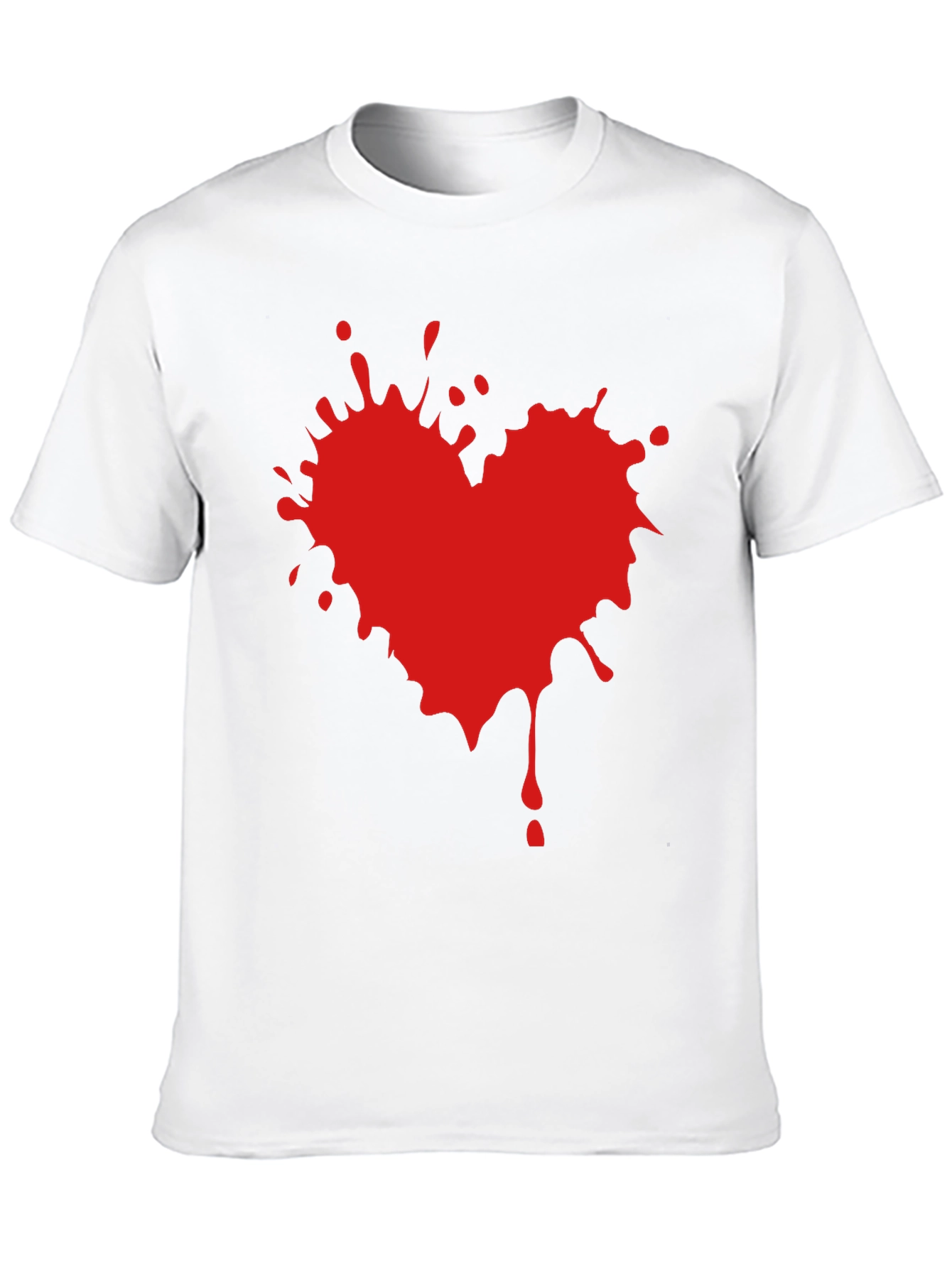 Black Heart Splatter Graphic Tee - Black T-Shirt view 10