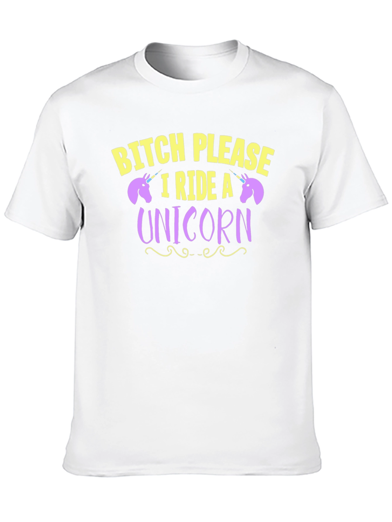 Black Bitch Please I Ride A Unicorn Graphic T-Shirt view 10