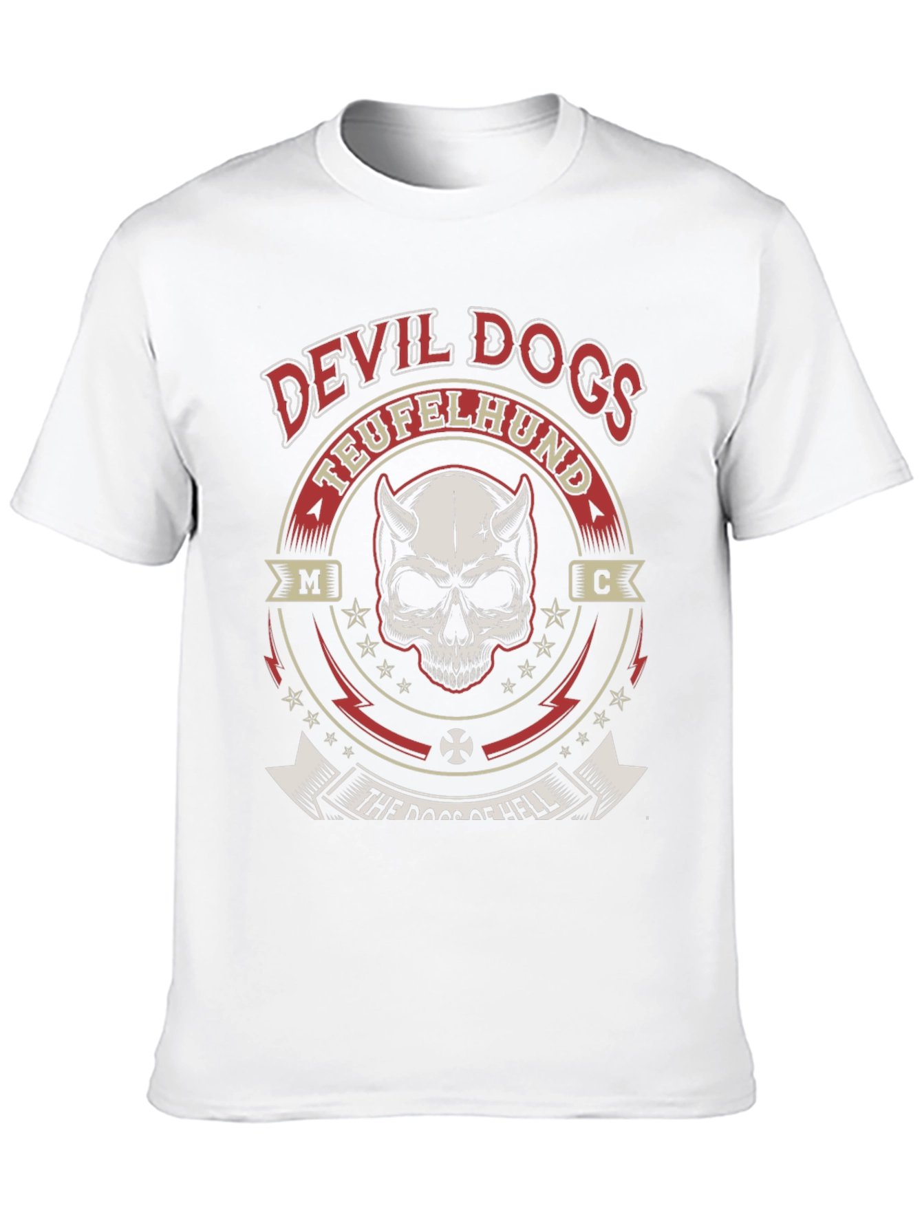 Black Devil Dogs Teufelhund T-Shirt - Skull Graphic Tee view 10