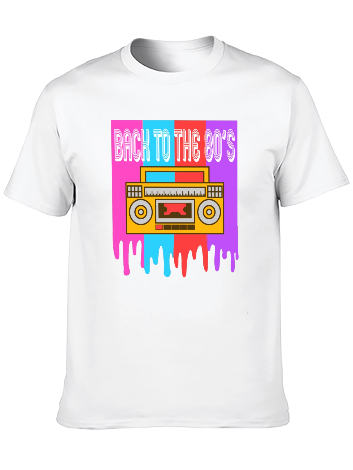 Black Retro 80s Boombox Graphic Tee view 10