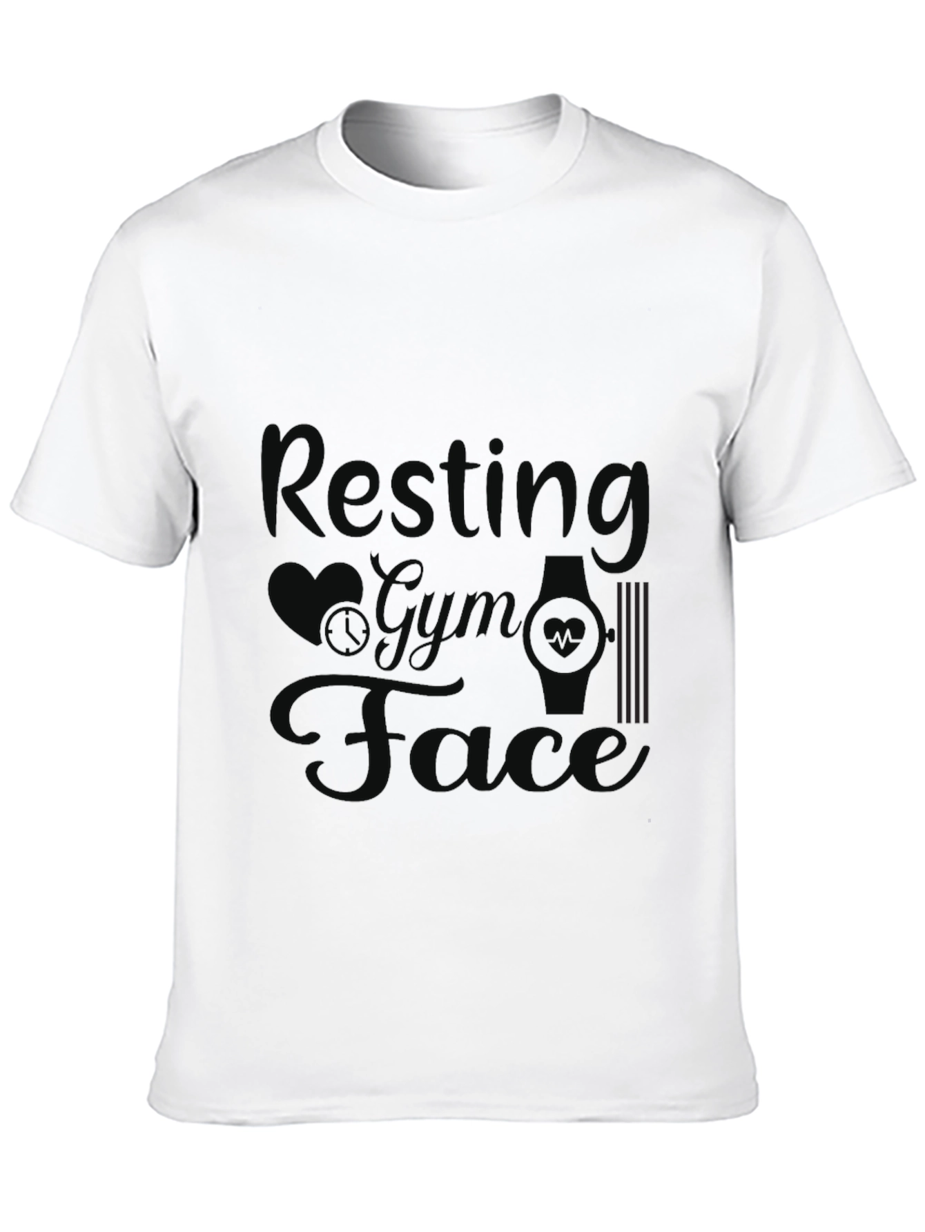 Black Resting Gym Face Graphic Tee - Black view 10