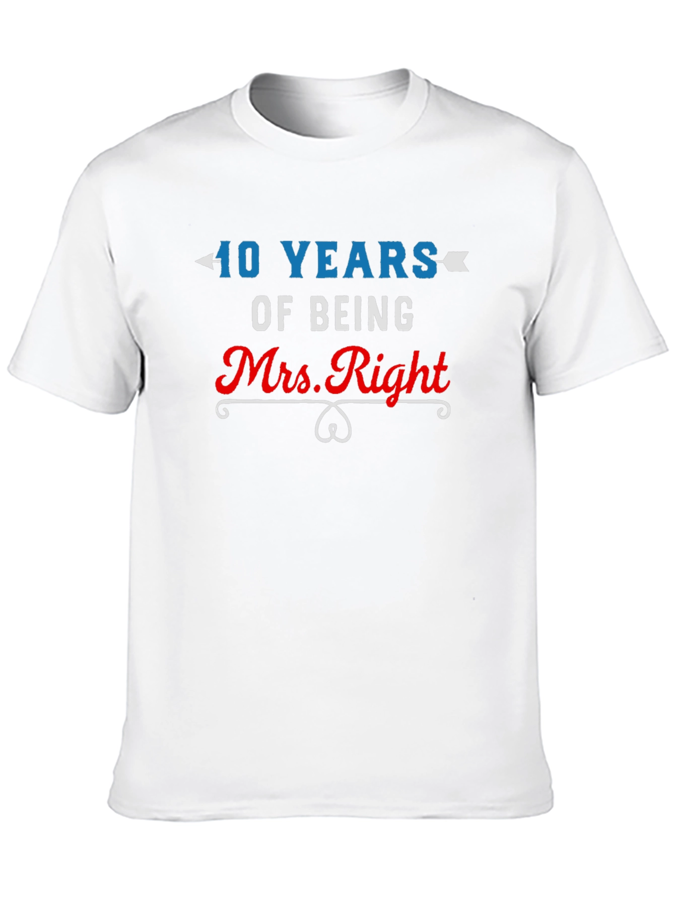 Black 40 Years Mrs. Right Anniversary T-Shirt view 10