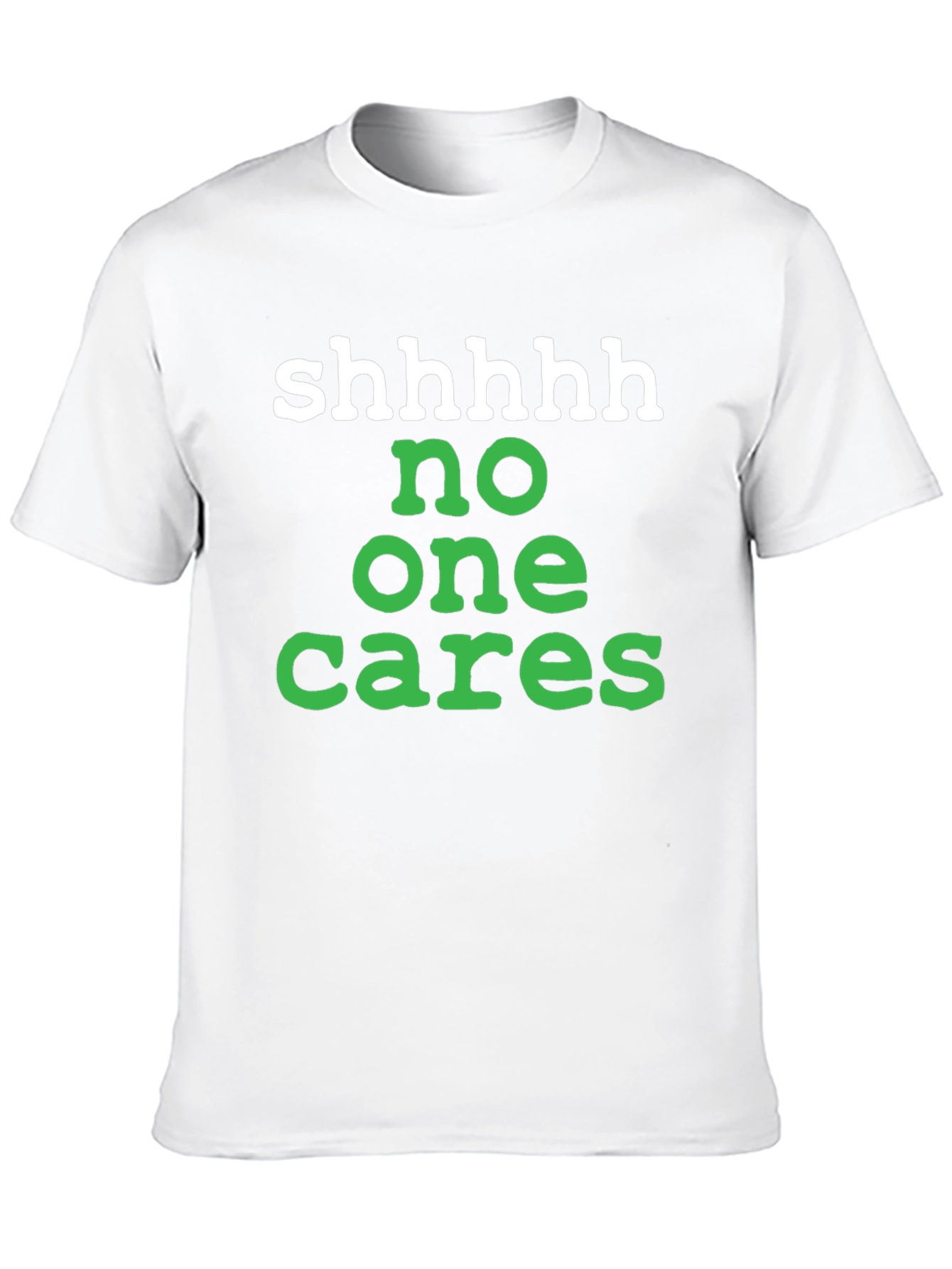Black Shhhhh No One Cares Graphic Tee view 10