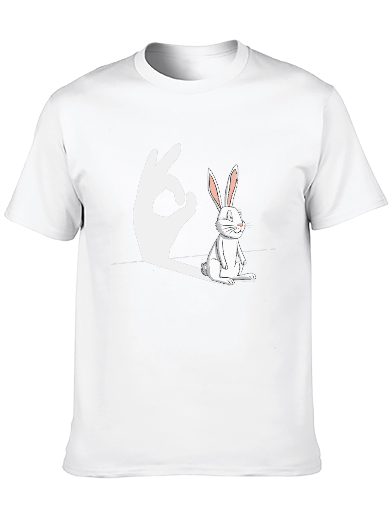 Black Rabbit Shadow Hand Gesture Funny Graphic T-Shirt view 10