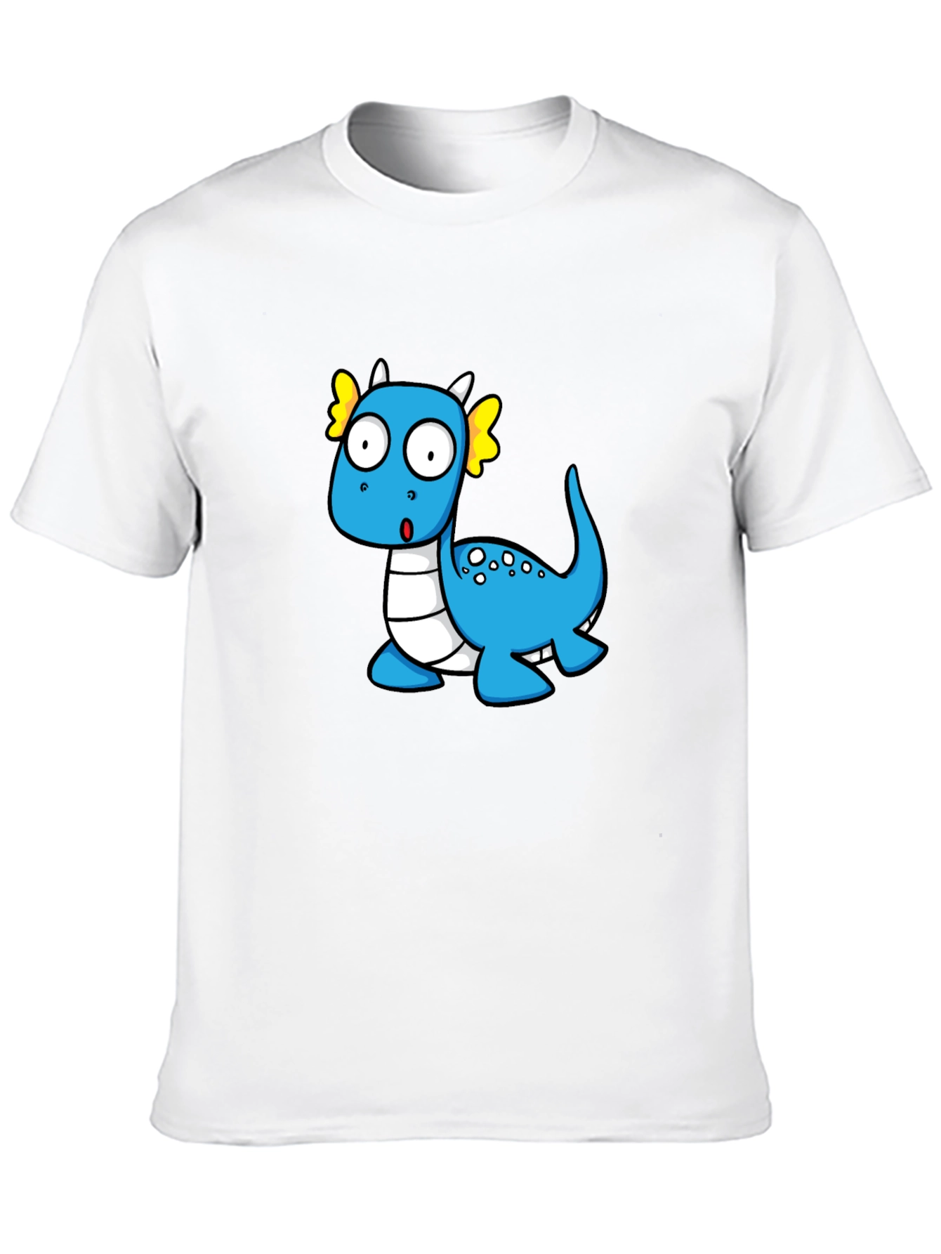 Black Cute Cartoon Dragon Graphic T-Shirt view 10