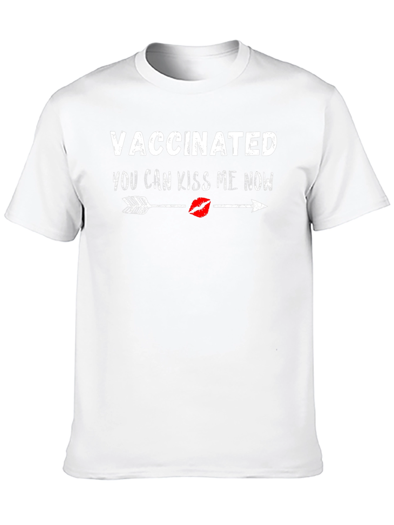 Black Vaccinated Kiss Me Now T-Shirt view 10